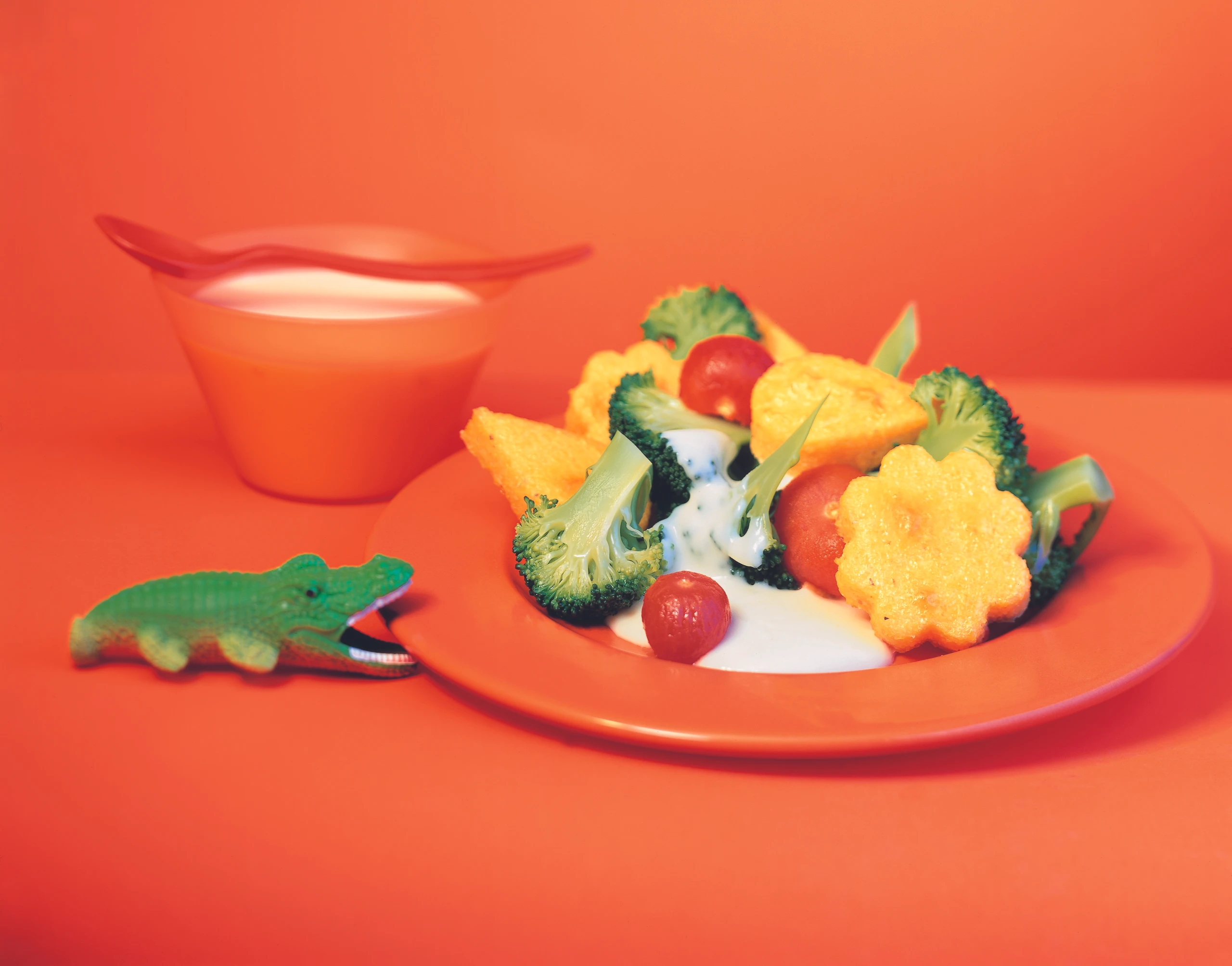 Brokkoli Paradeisergemüse mit Käsesauce