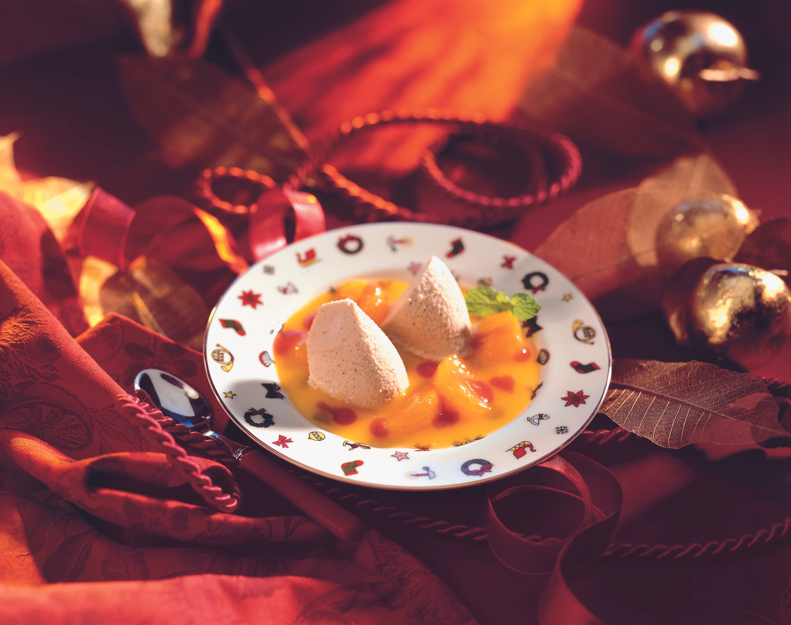 Lebkuchen-Creme mit Mandarinen-Ragout