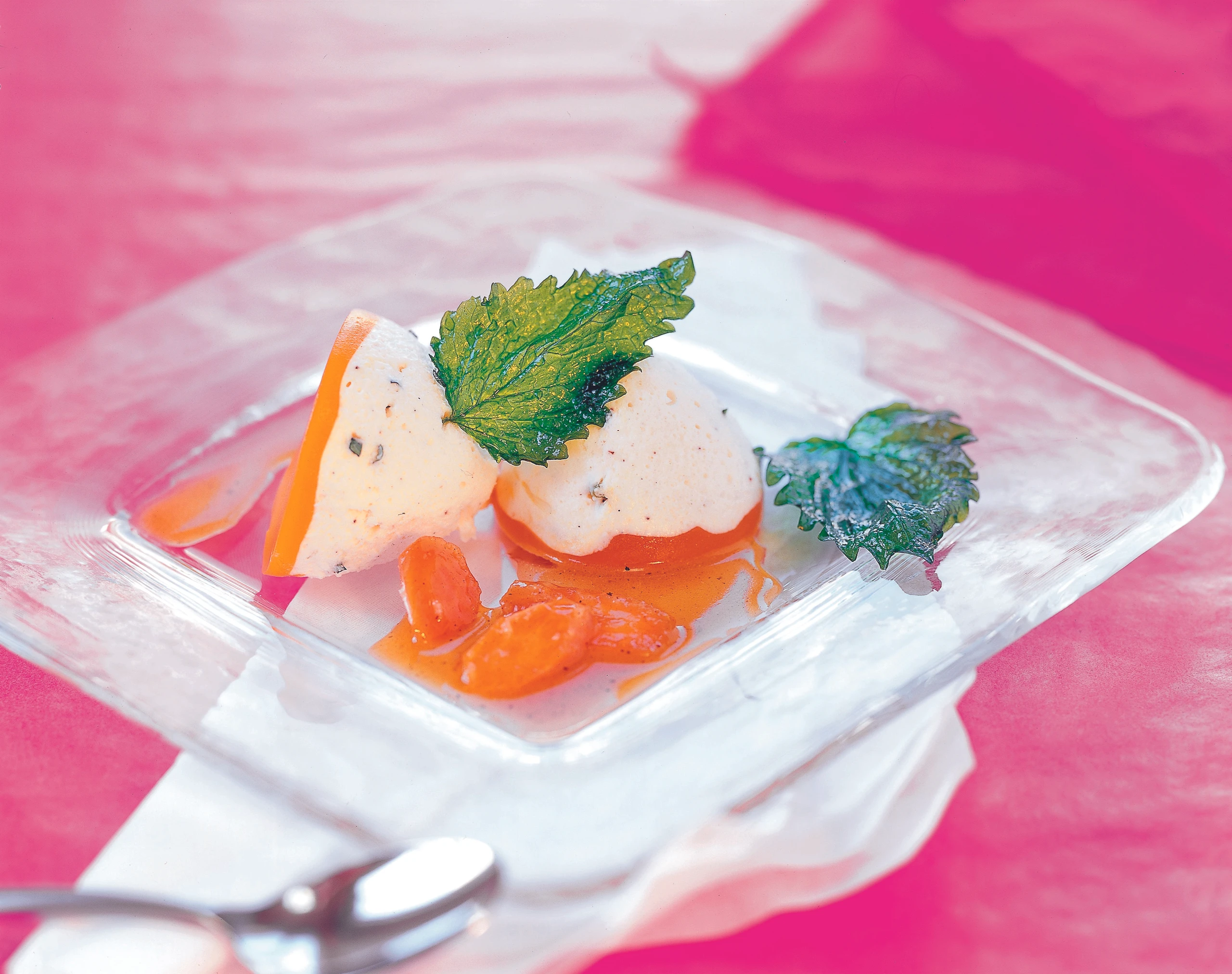 Vanille-Melisse-Terrine mit Jungkarotten-Ragout