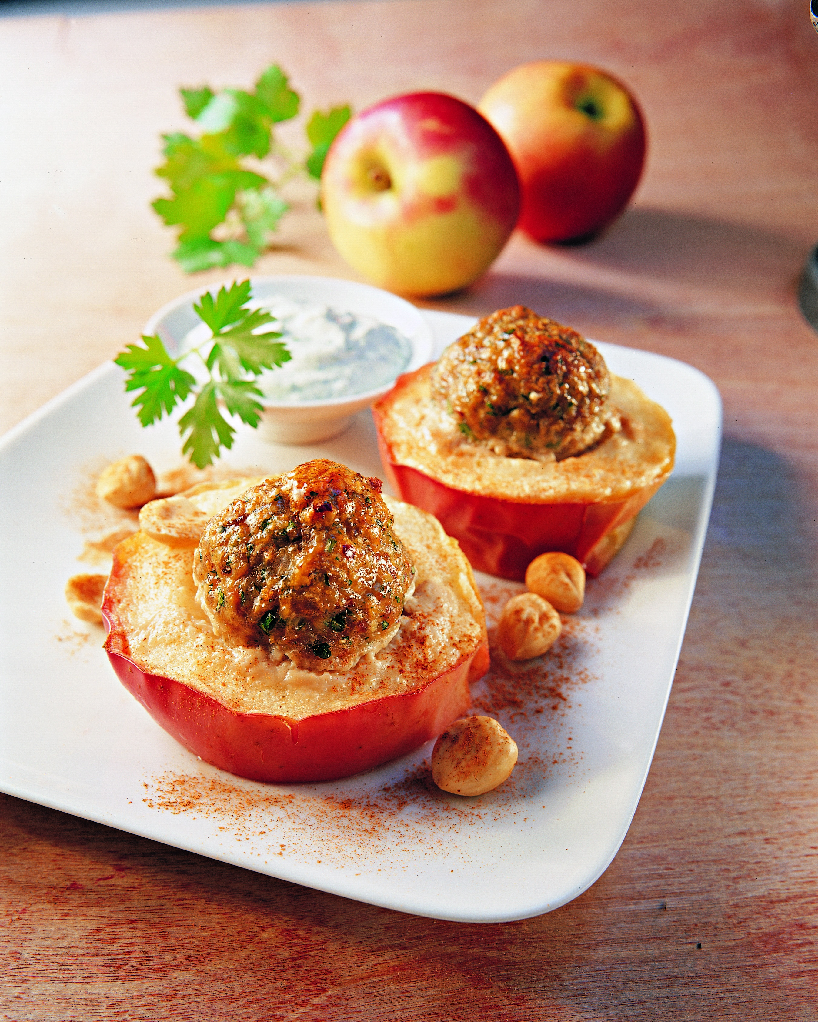 Bratpfel mit Mandelflle Bratpfel mit Mandelflle