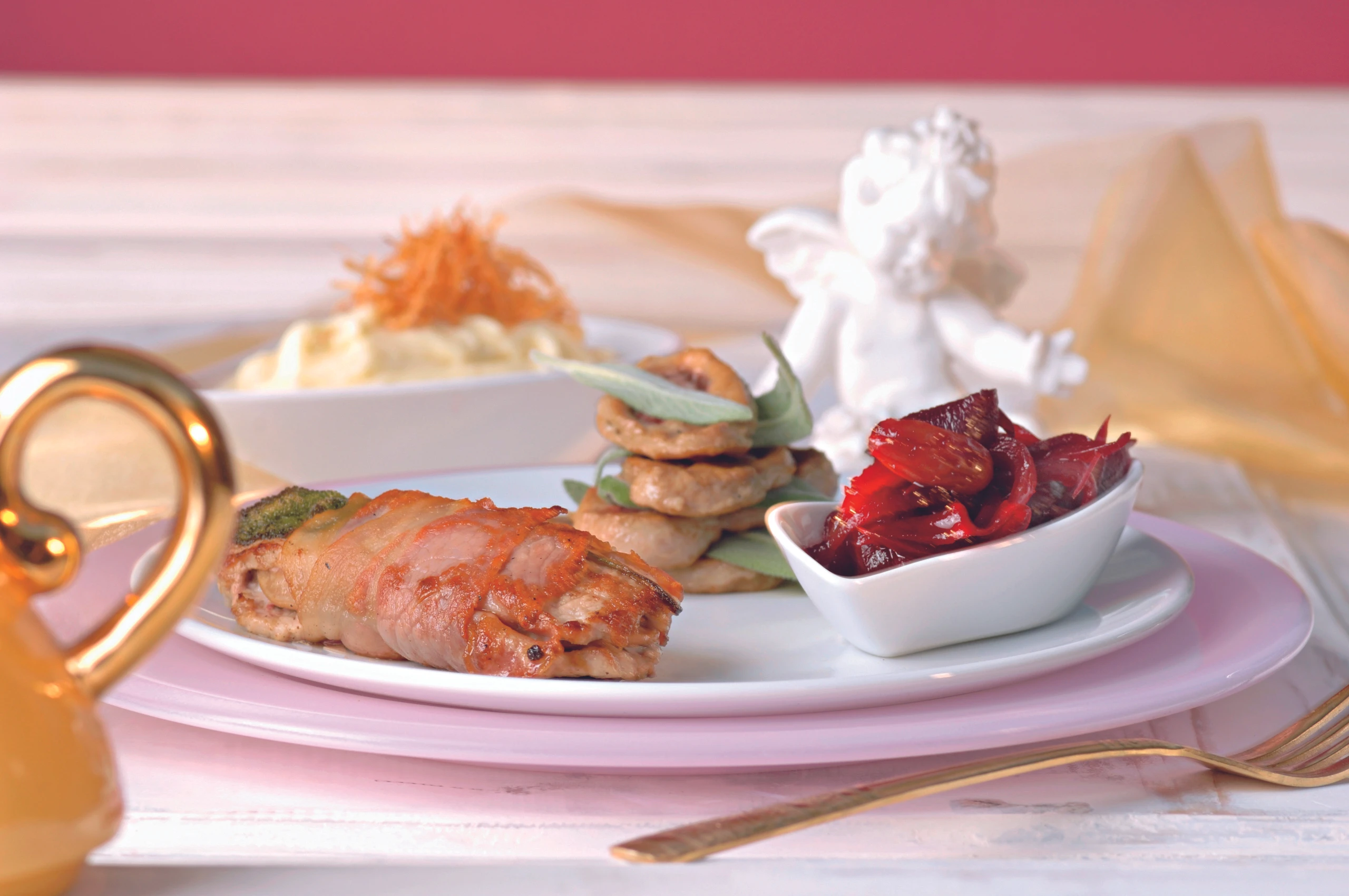 Saltimbocca von Kalbsrücken und Nierndl