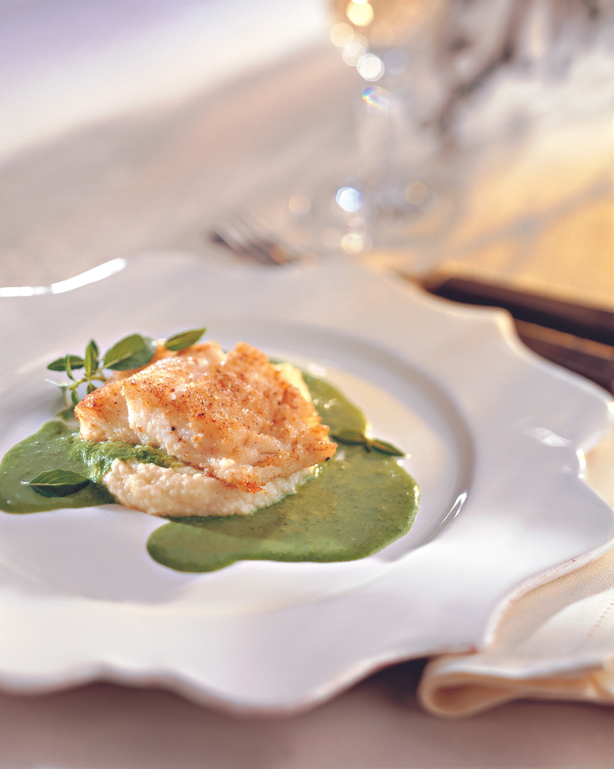 Kabeljaufilet mit Petersilsauce