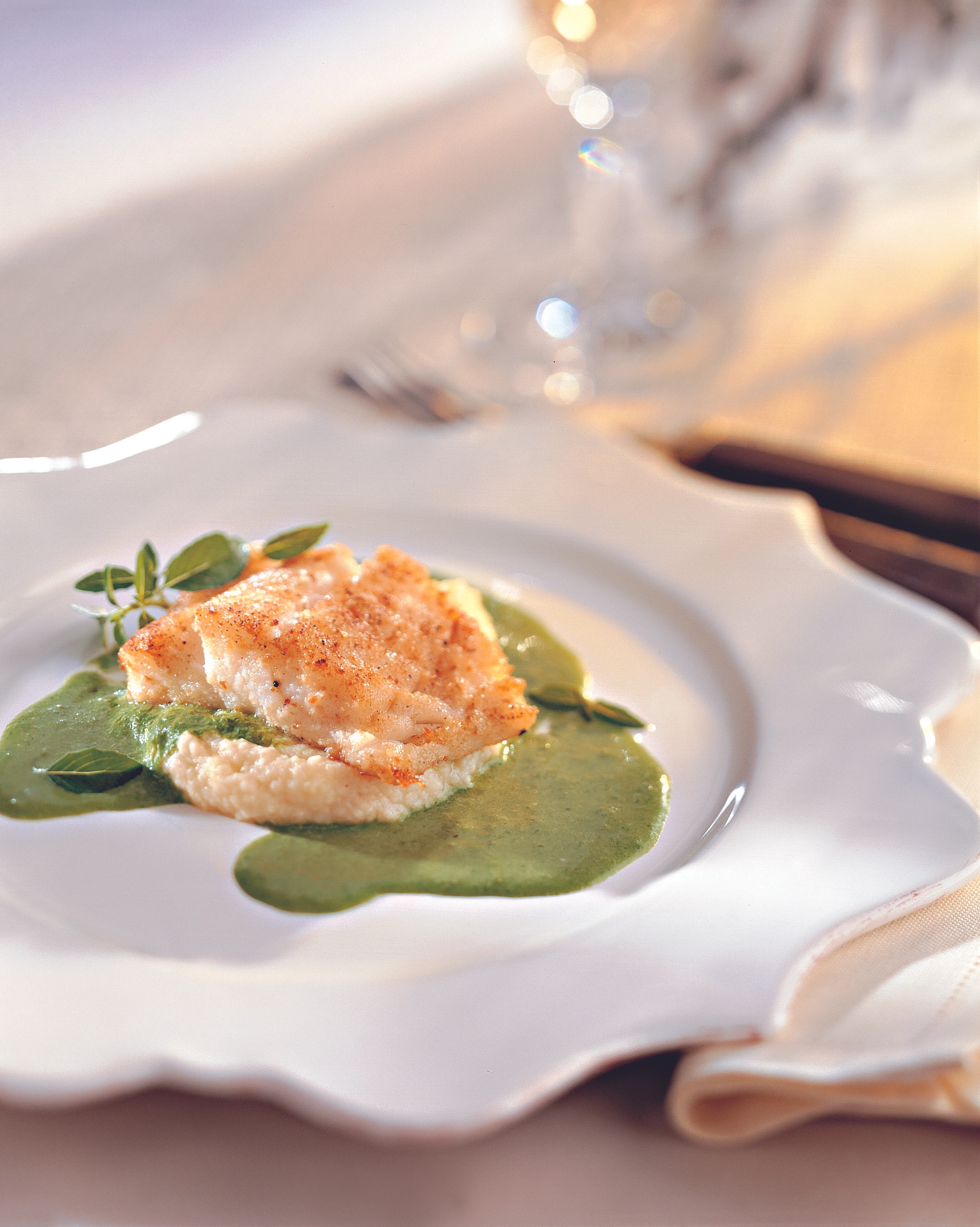 Kabeljaufilet mit Petersilsauce