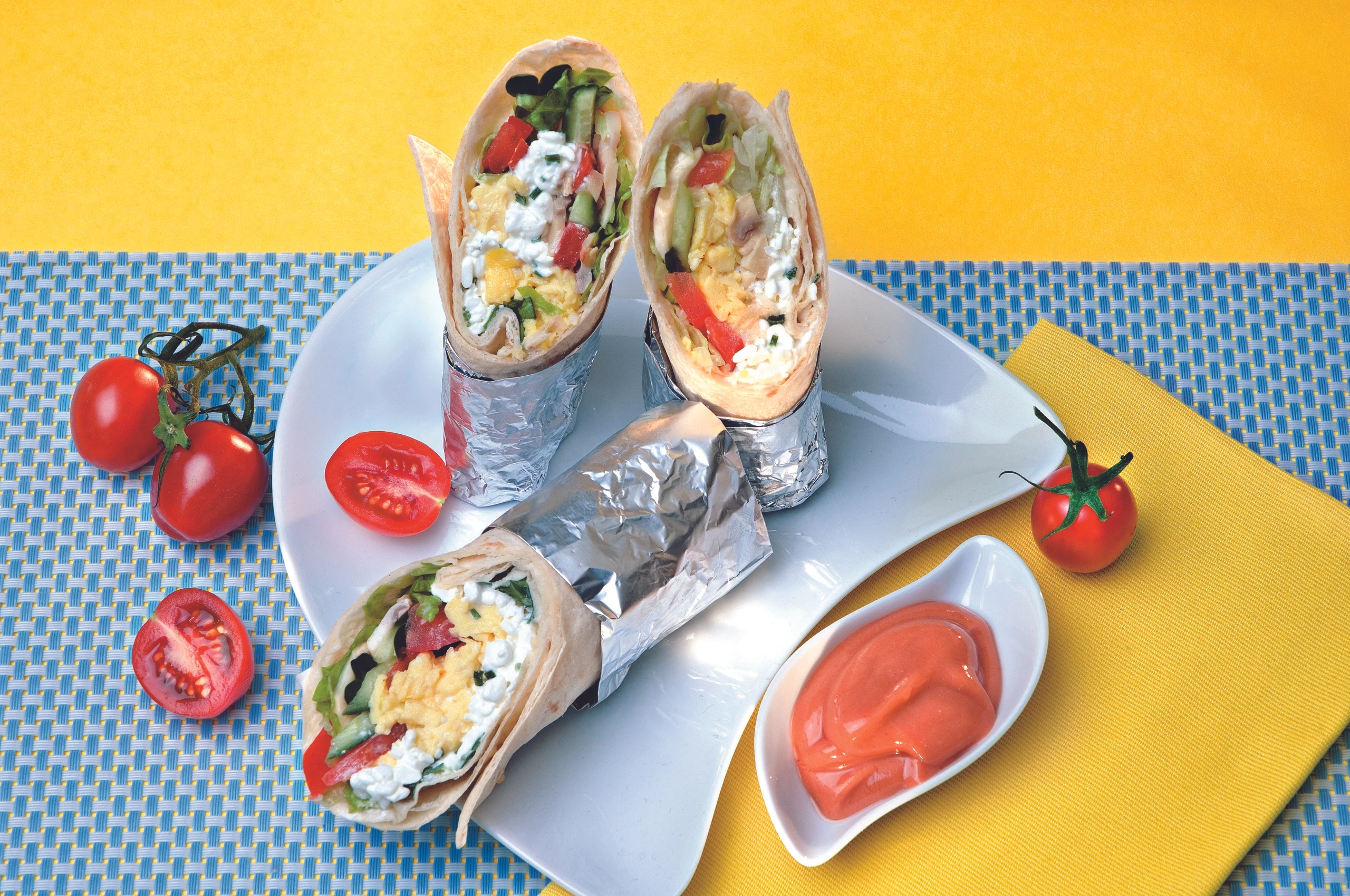 Wrap Americana mit Cottage Cheese