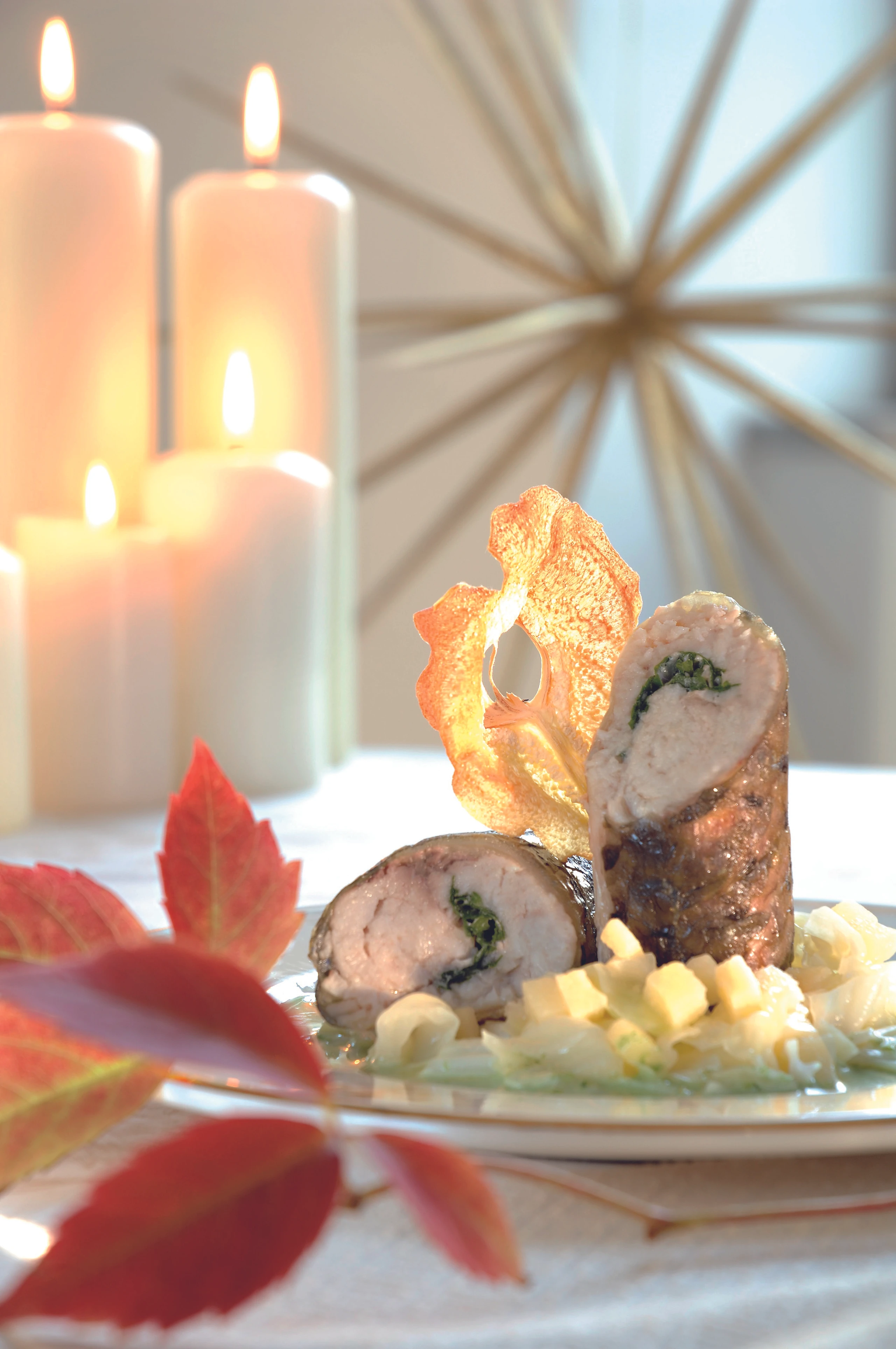 Karpfen-Rolle mit Petersilsauce