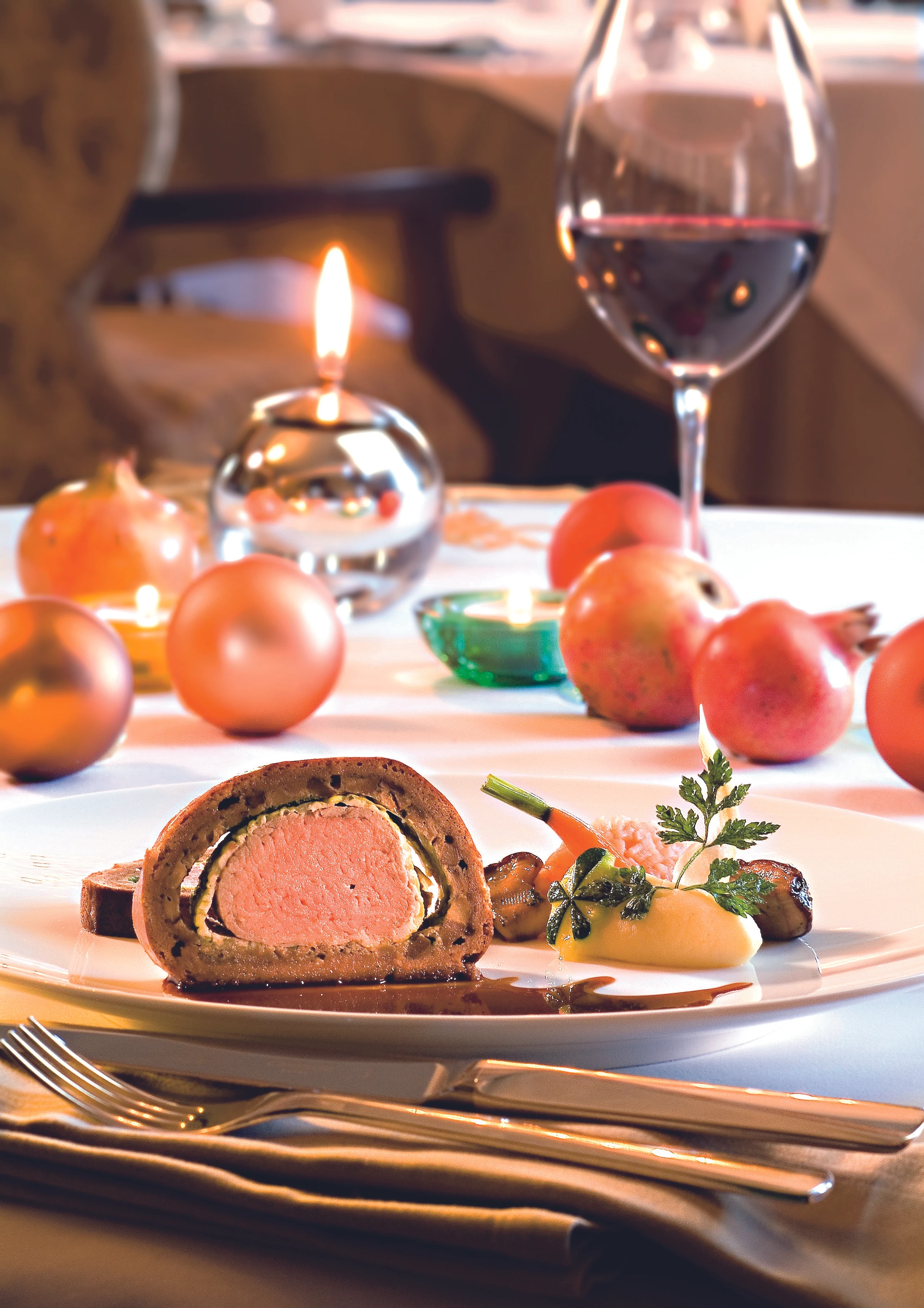 Kalbsfilet im Lebkuchen-Shiitakemantel