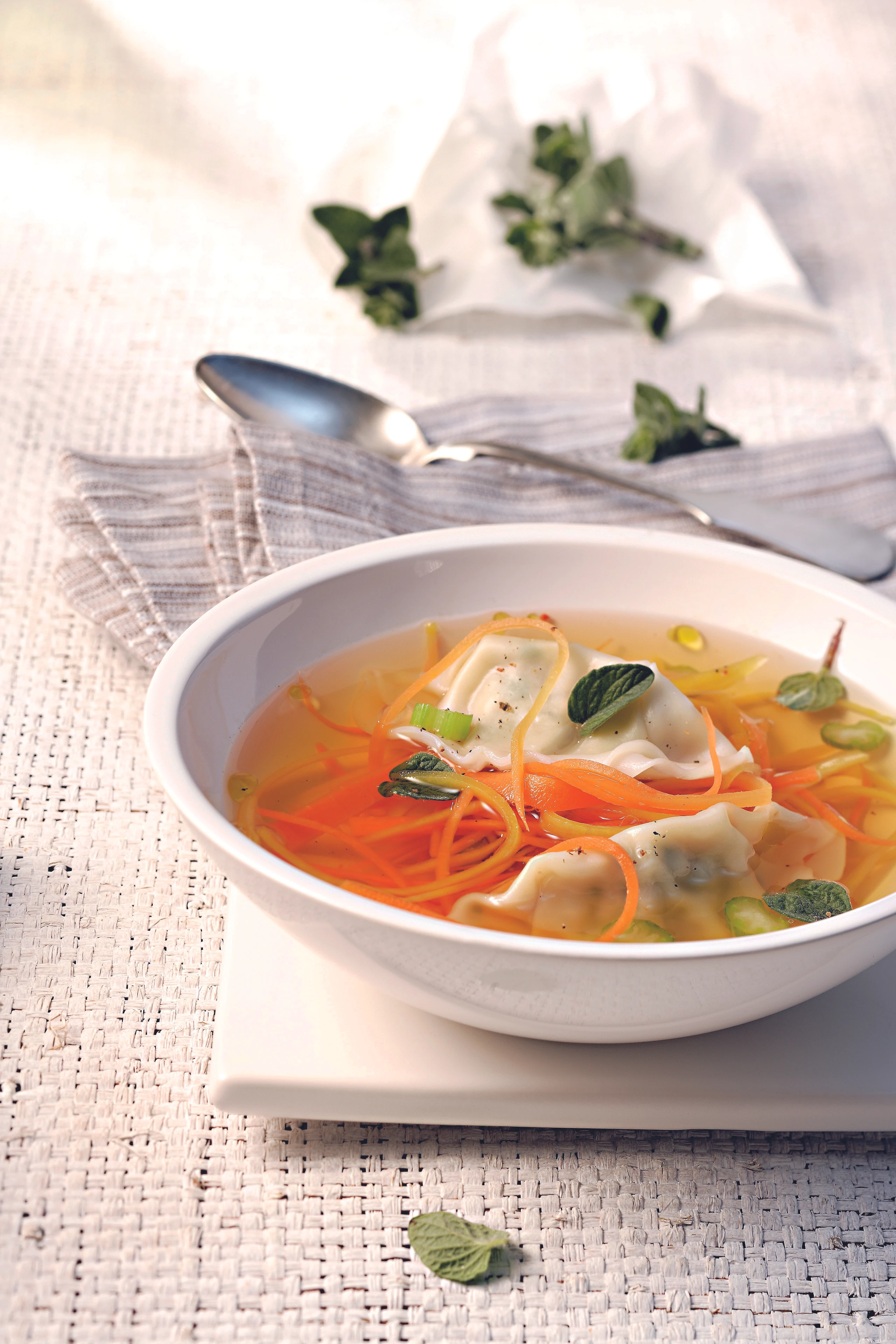 Hühnersuppe mit Wan-Tan