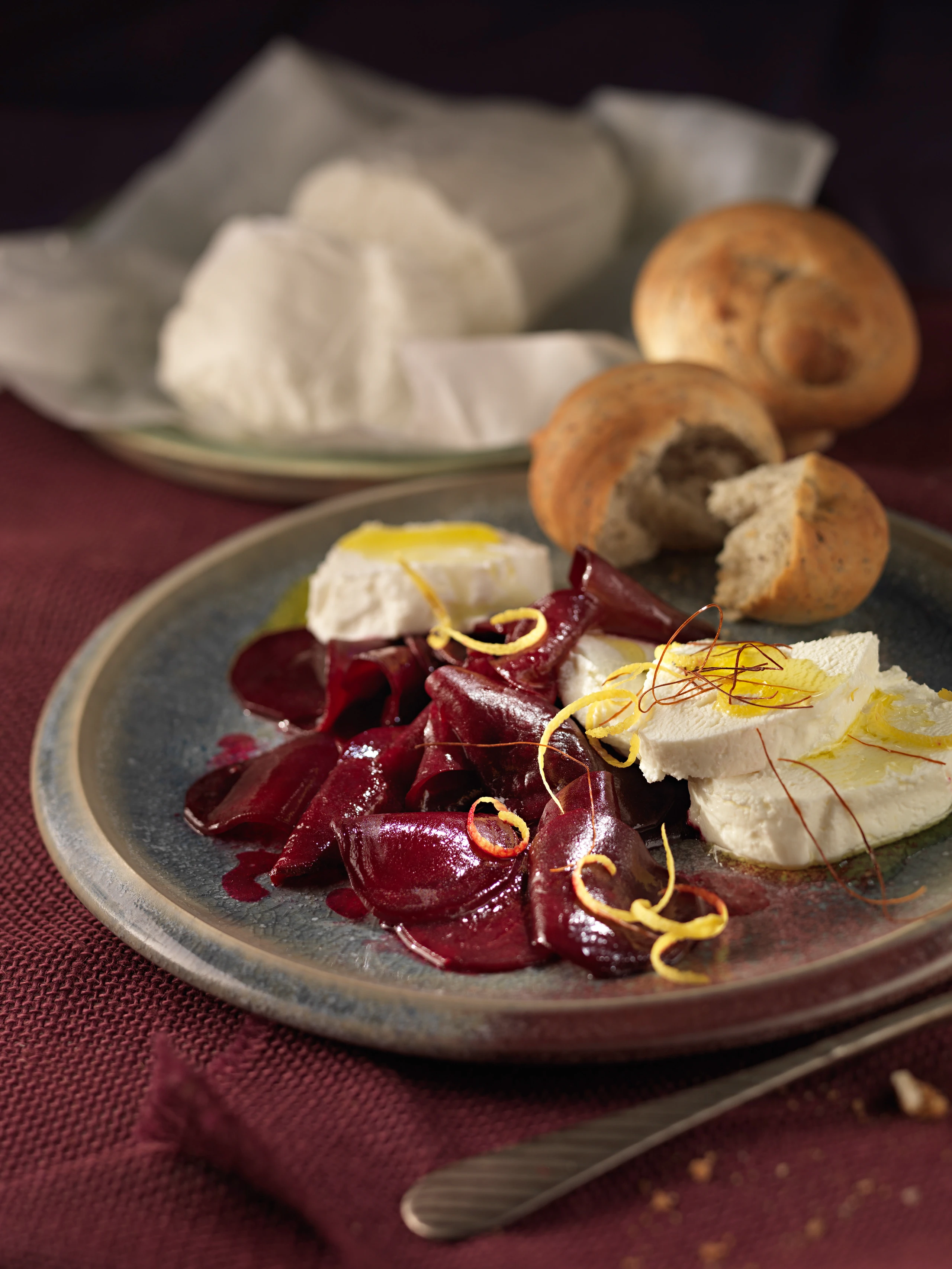 Gebratene Rote Rüben mit Ziegenfrischkäse