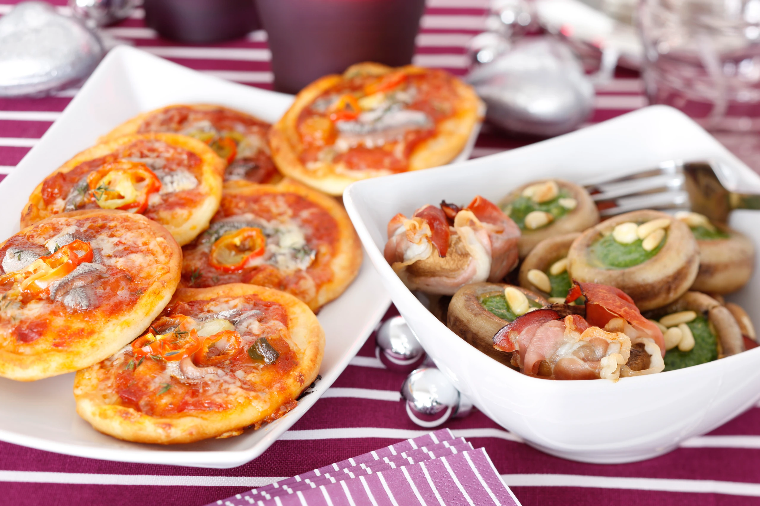 Minipizzen mit Anchovis