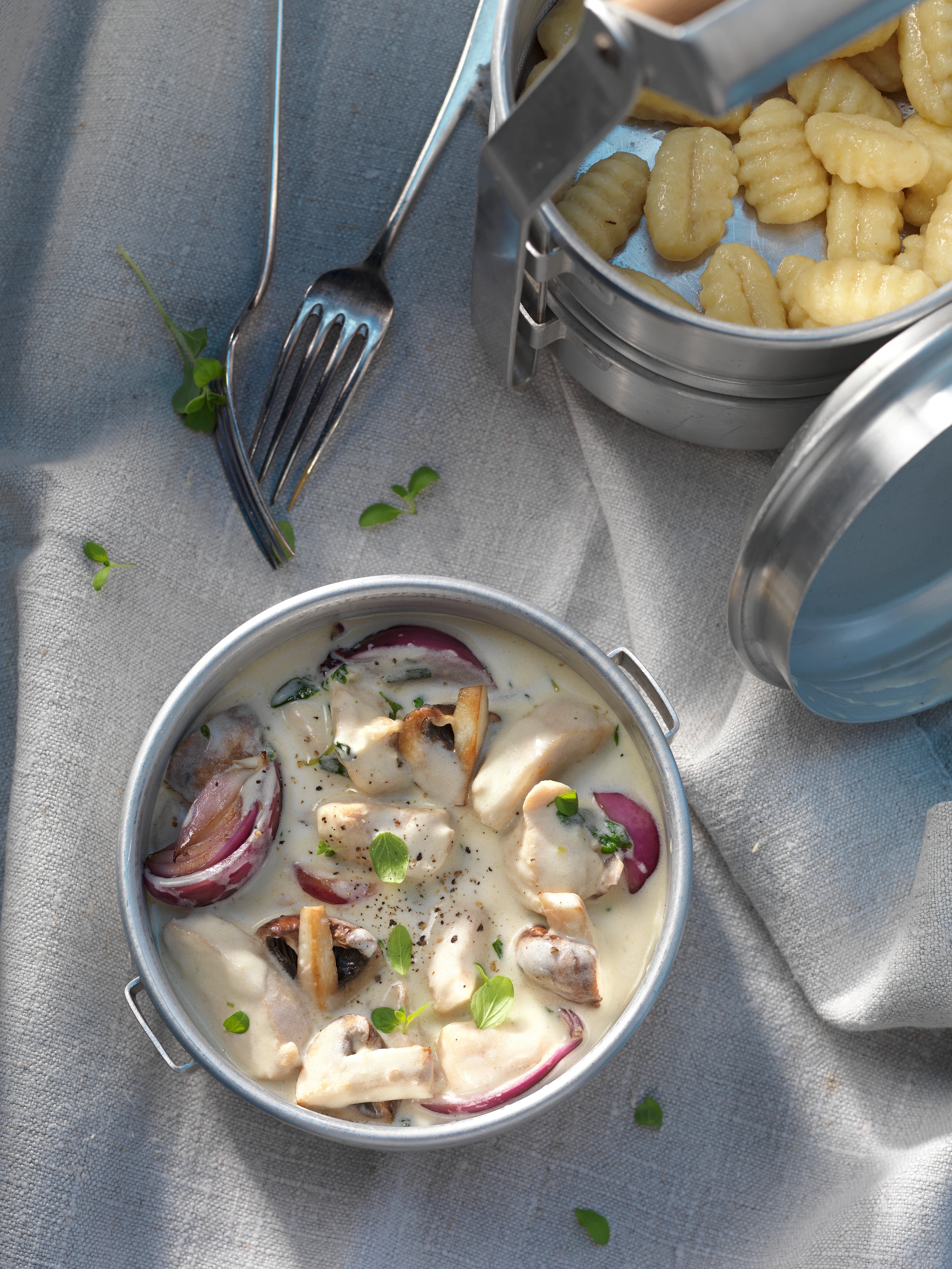 Hühner-Geschnetzeltes mit Schwammerln