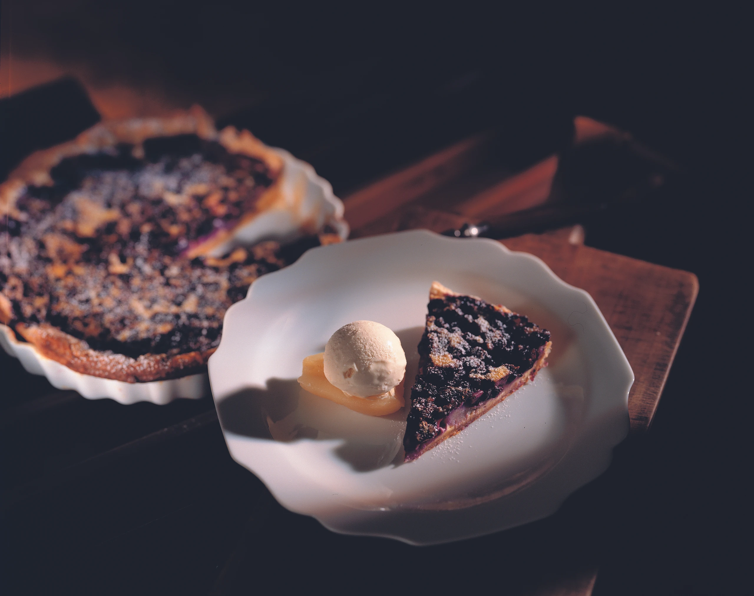 Heidelbeer-Birnen-Tarte