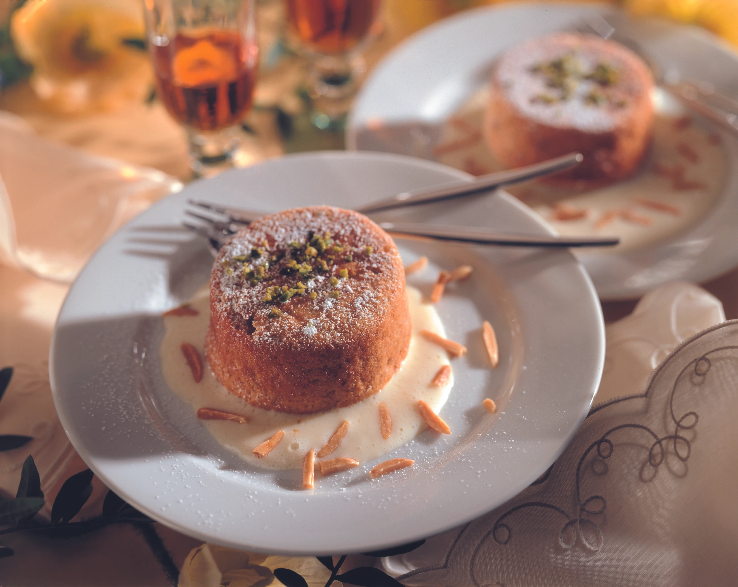 Reisauflauf mit Rosinen und Pistazien