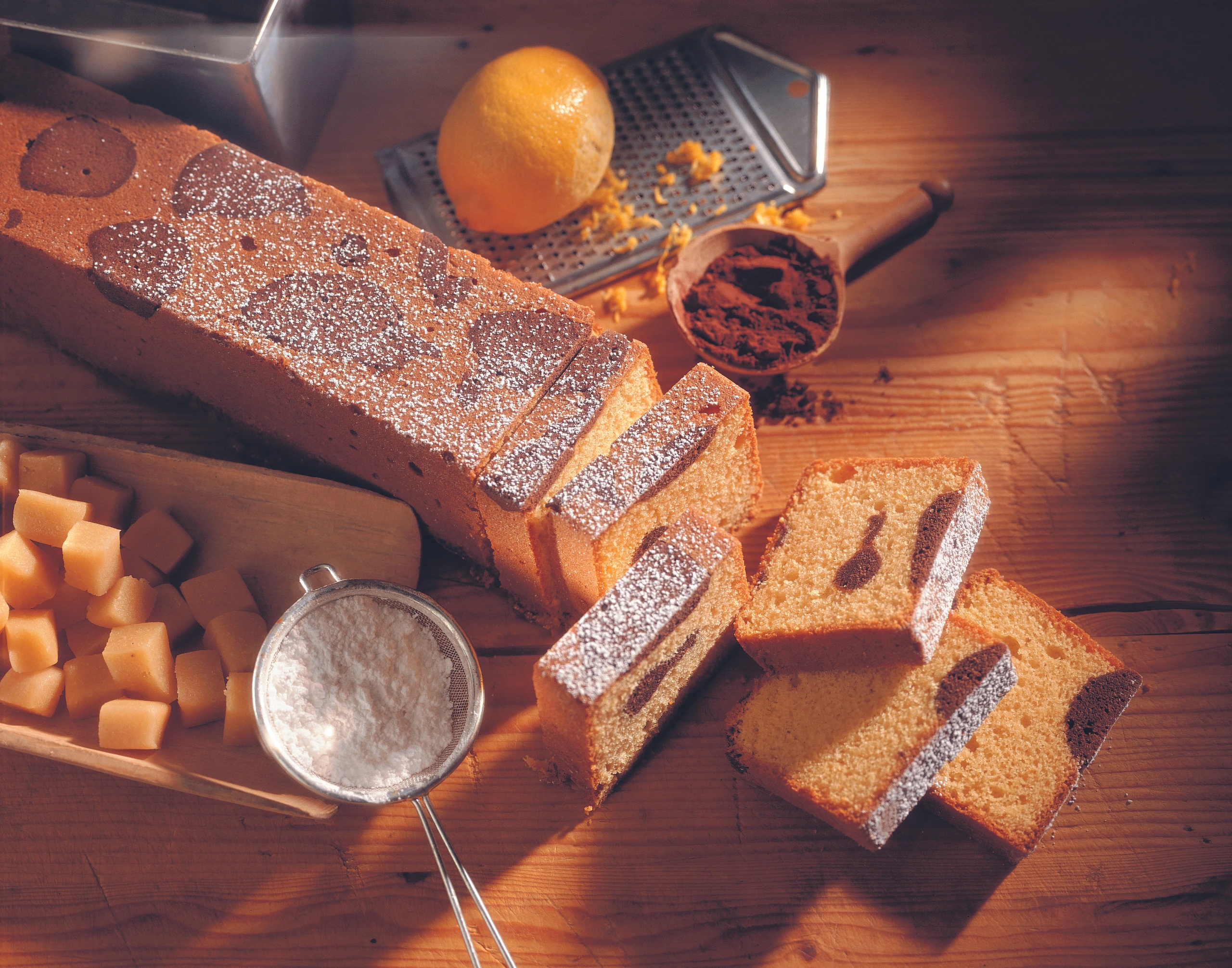 Marmorkuchen mit Marzipan