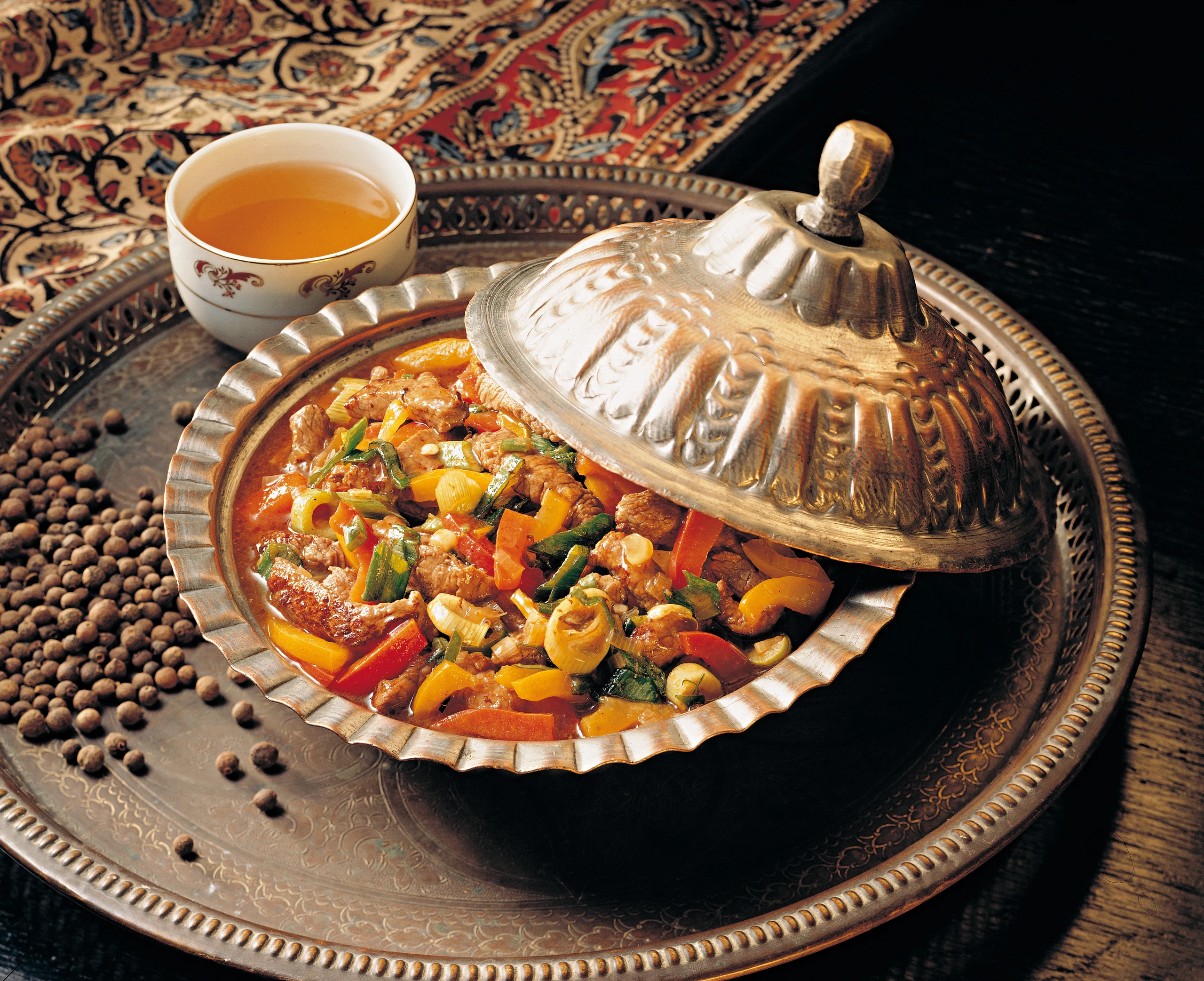 Lammstreifen mit Gemüse