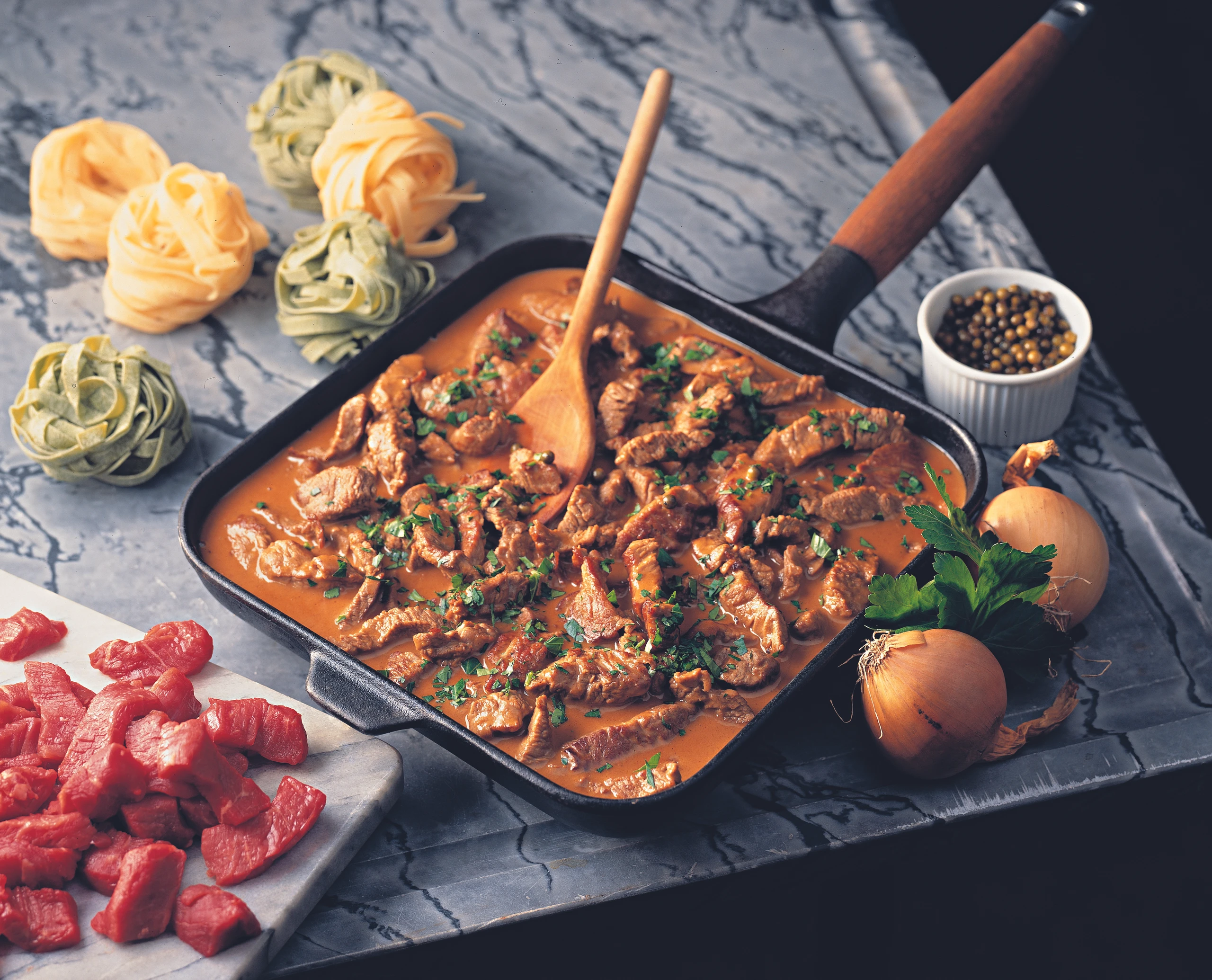 Rindsfiletspitzen mit Pfefferrahm