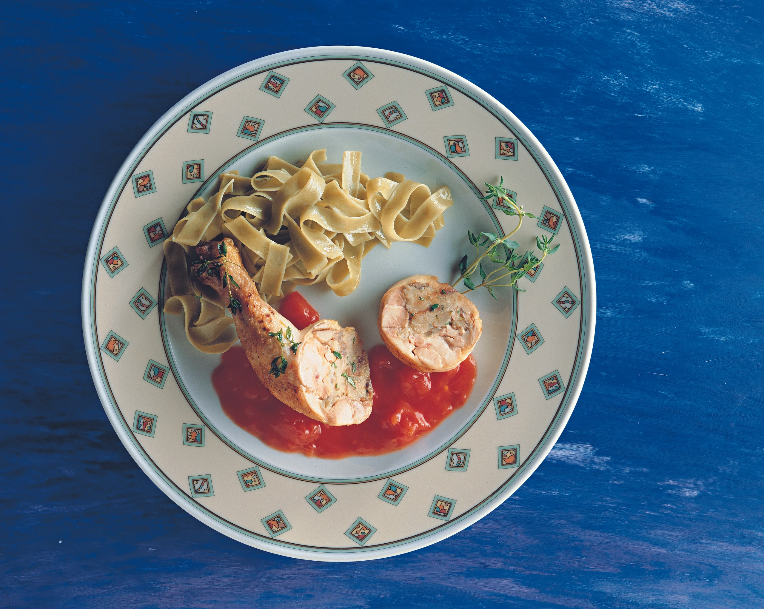 Hühnerkeulen mit Schwammerlfülle