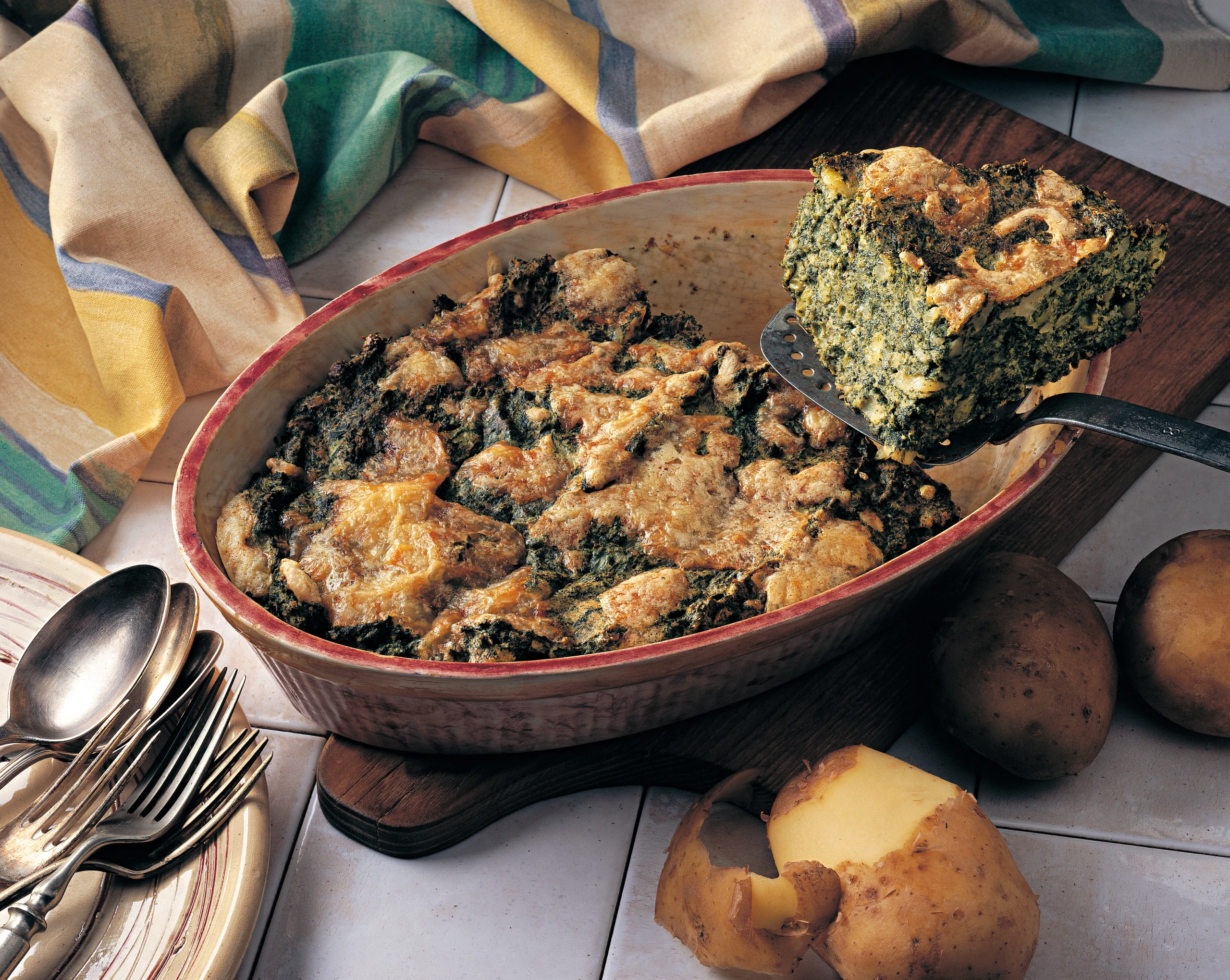 Erdäpfel-Spinat-Auflauf