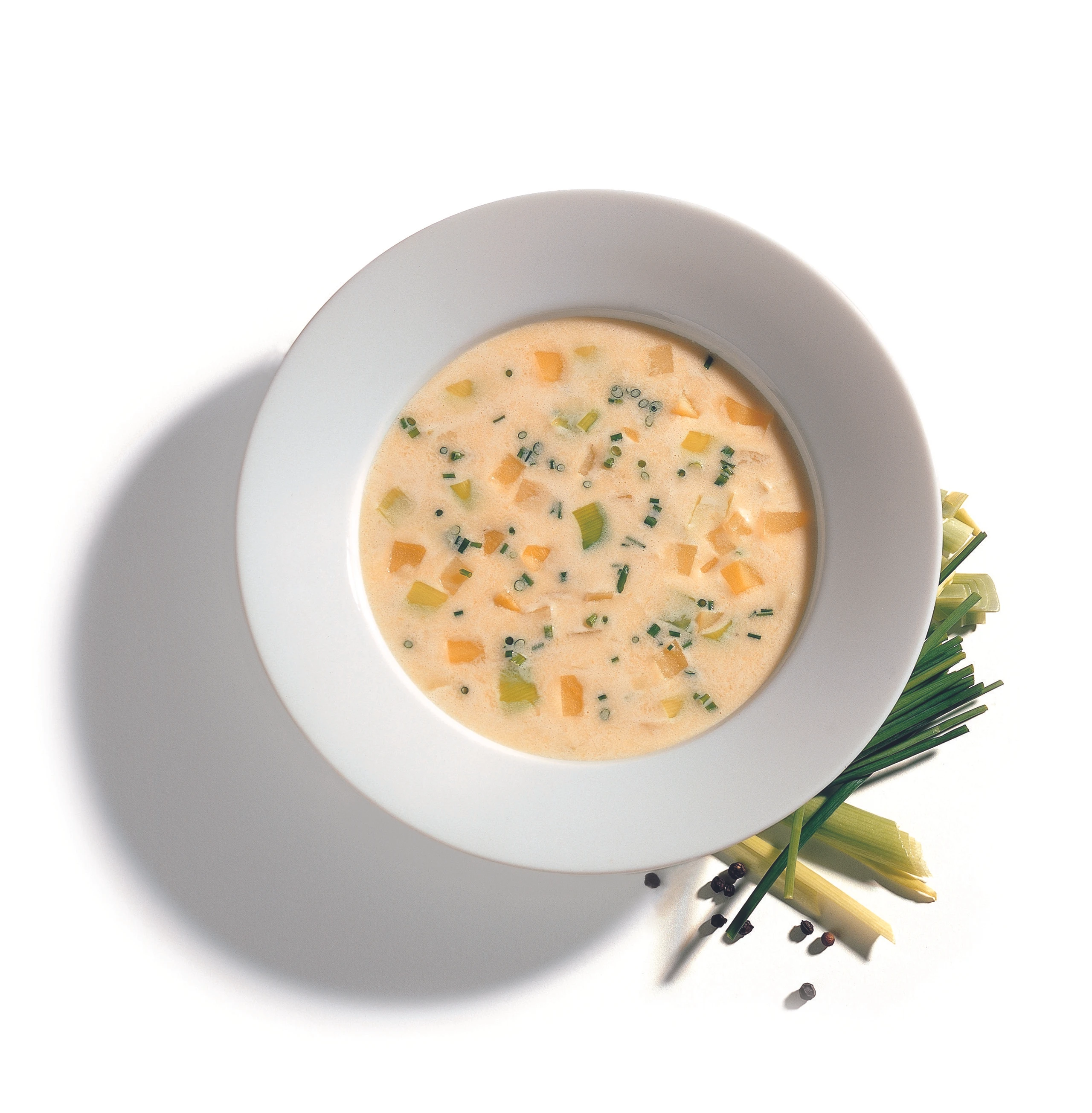 Kalte Erdäpfel-Lauchsuppe