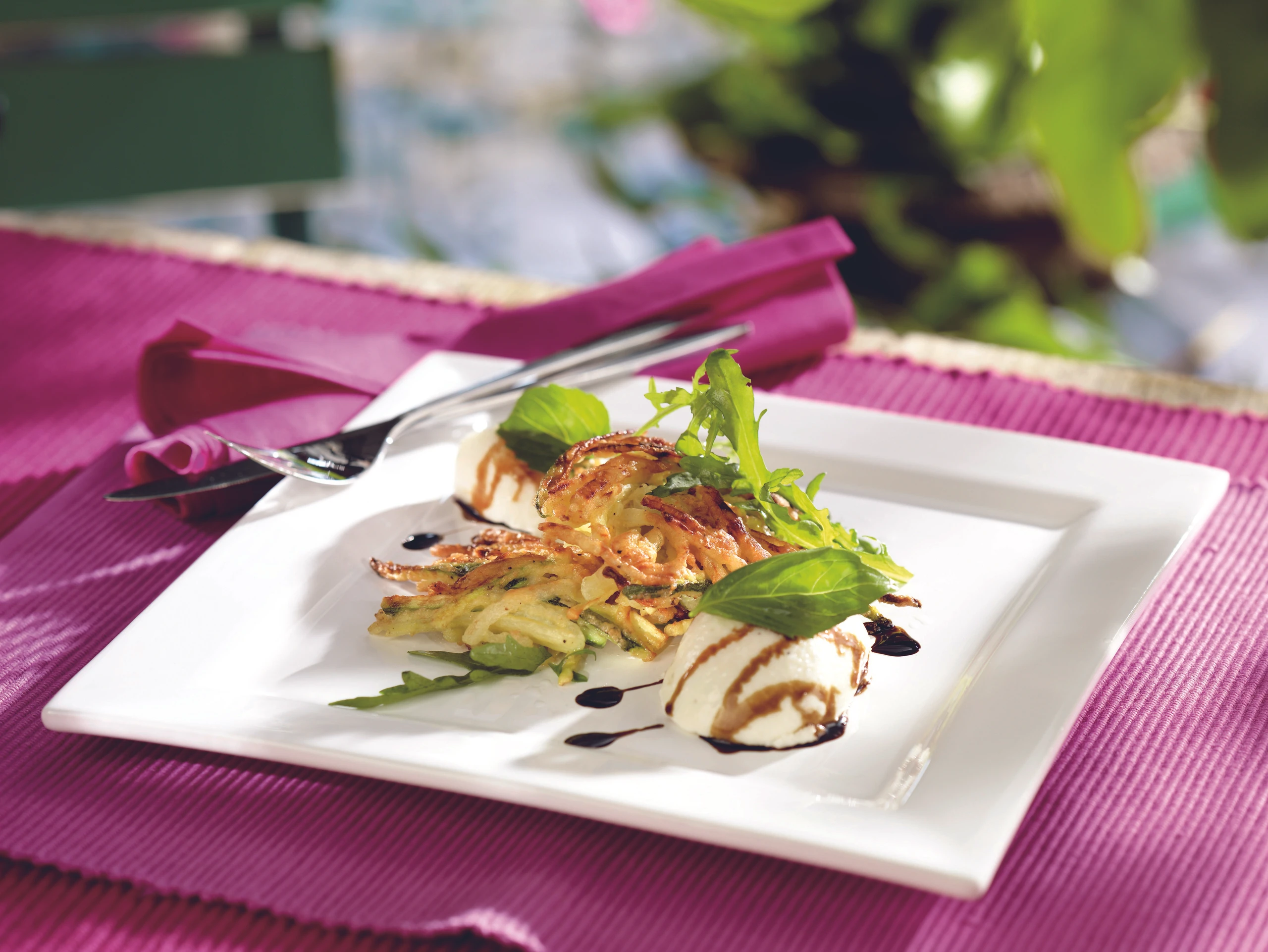 Mozzarella-Mousse mit Krusteln