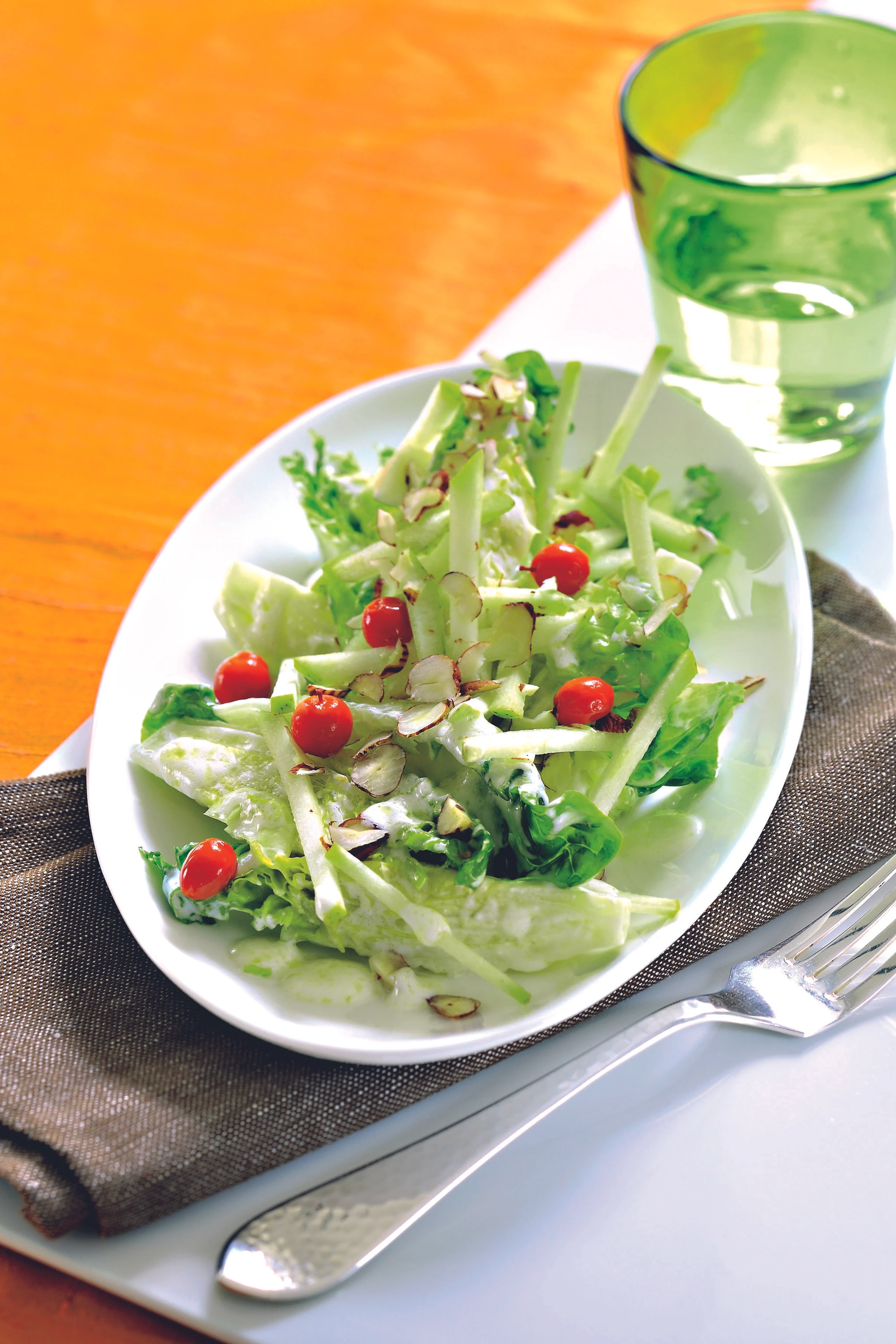 Salatherzen mit Birnen