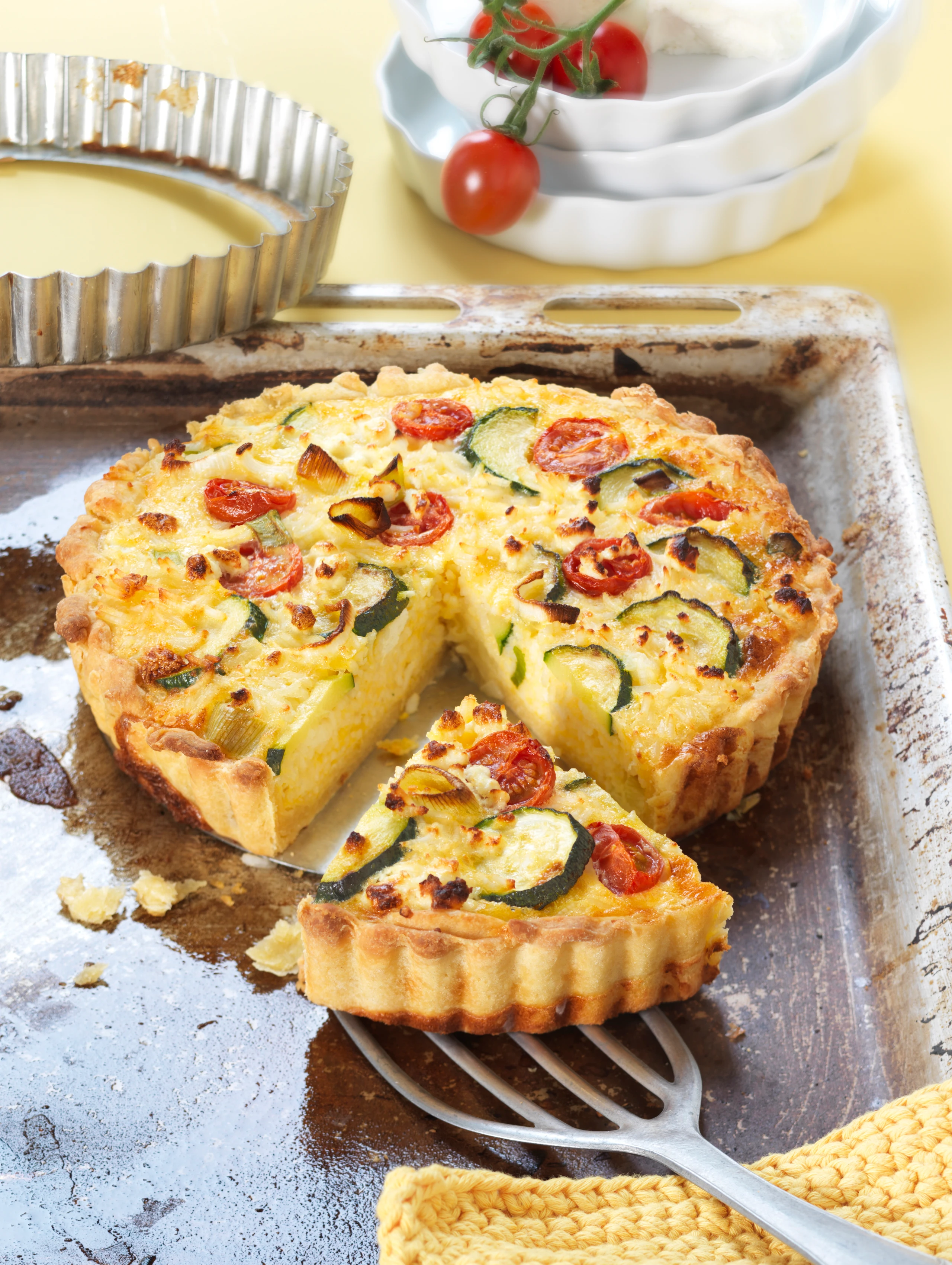 Mediterrane Reis-Gemüse-Tarte