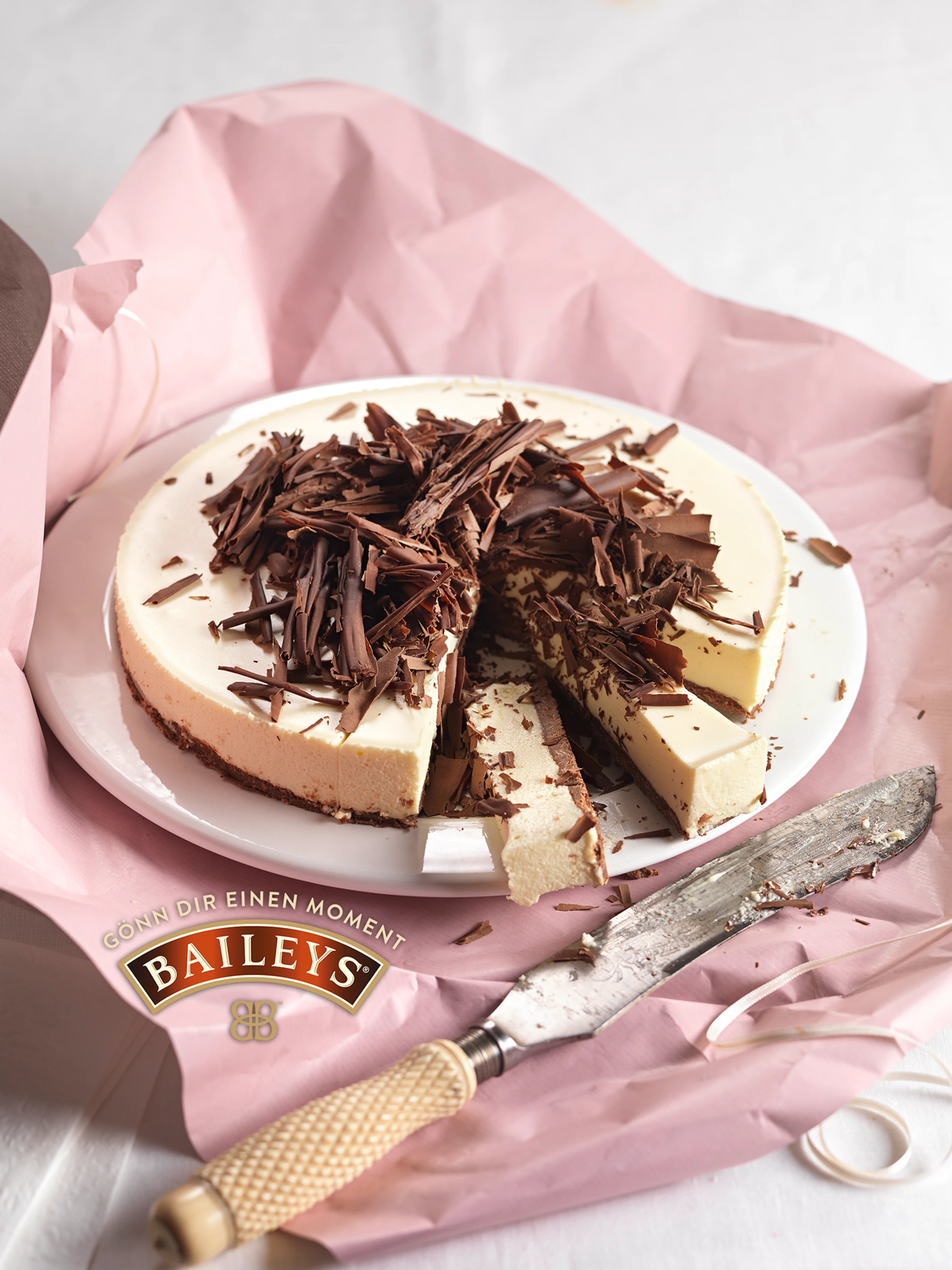 Baileystorte mit Waffelboden