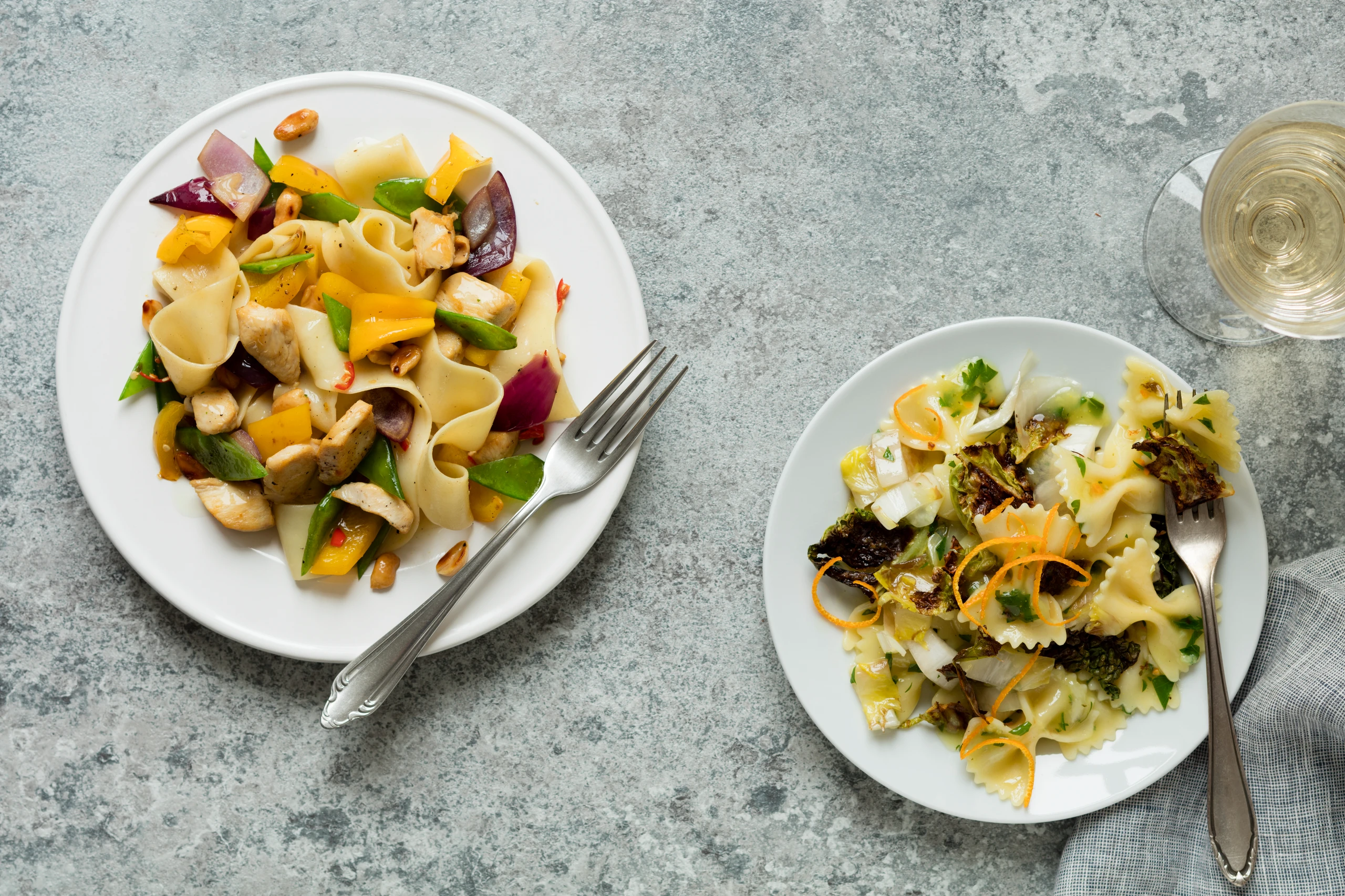 Pappardelle mit Huhn und Nüssen