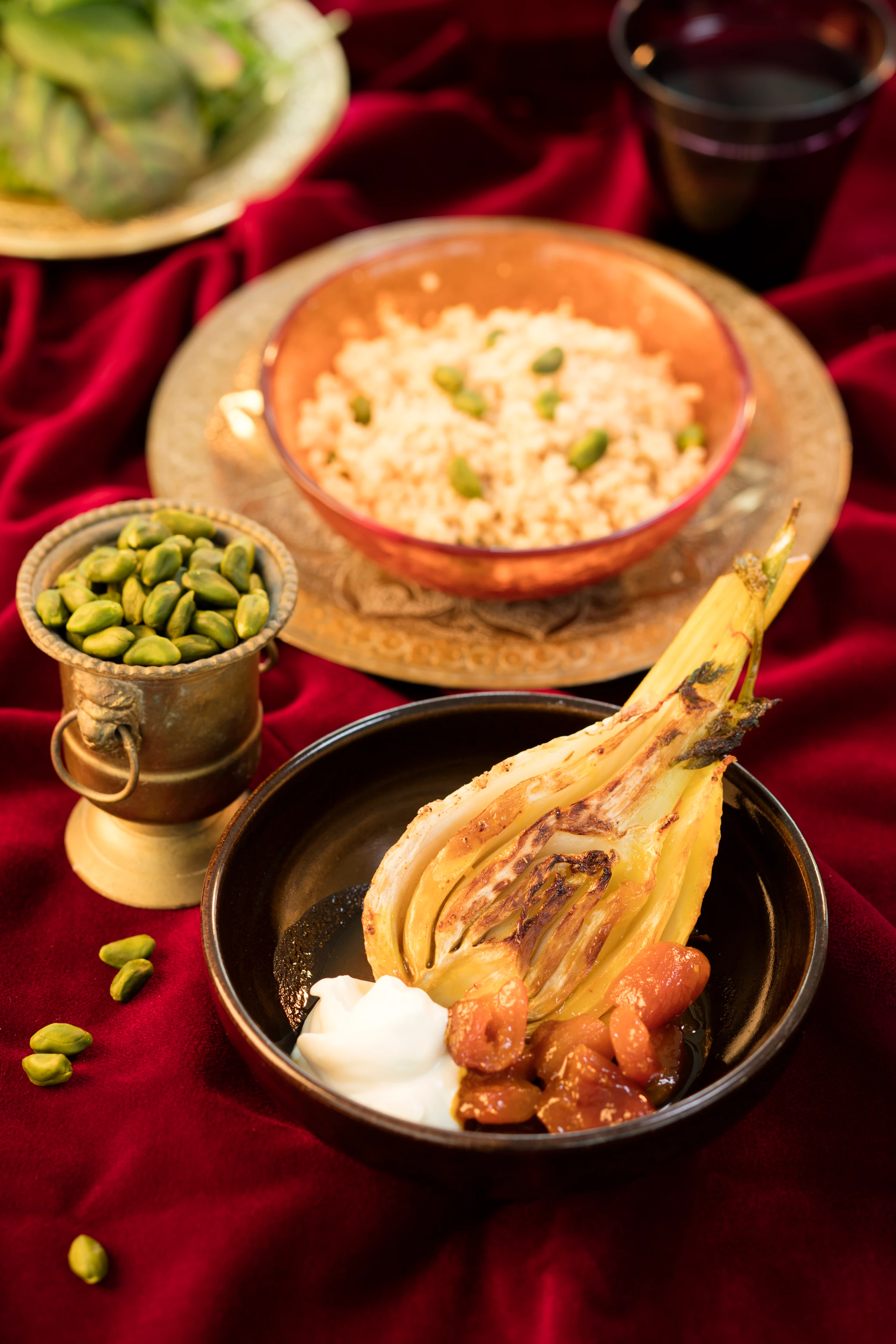 Safran-Fenchel mit Pistazien-Couscous