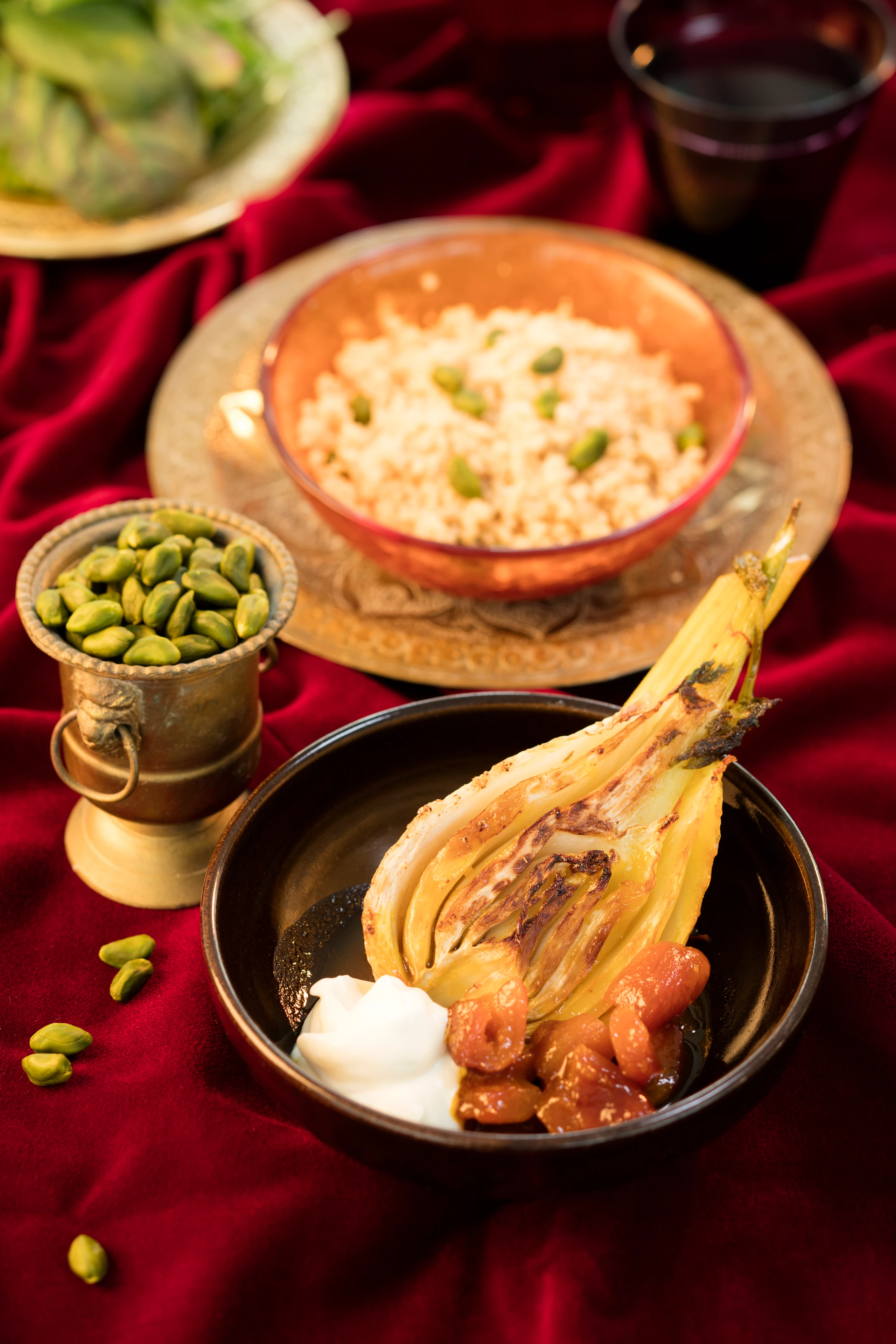 Safran-Fenchel mit Pistazien-Couscous