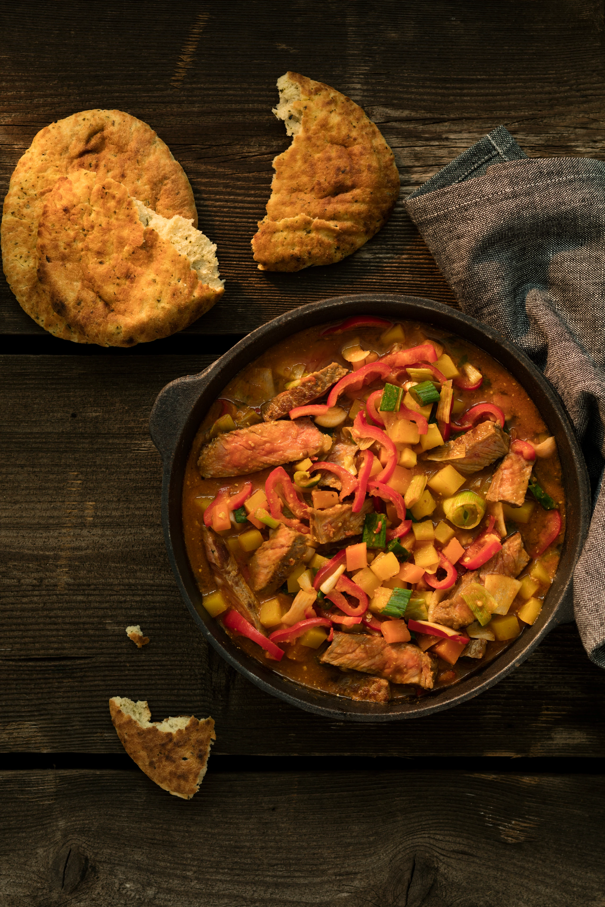 Rotes Curry mit Rindfleisch