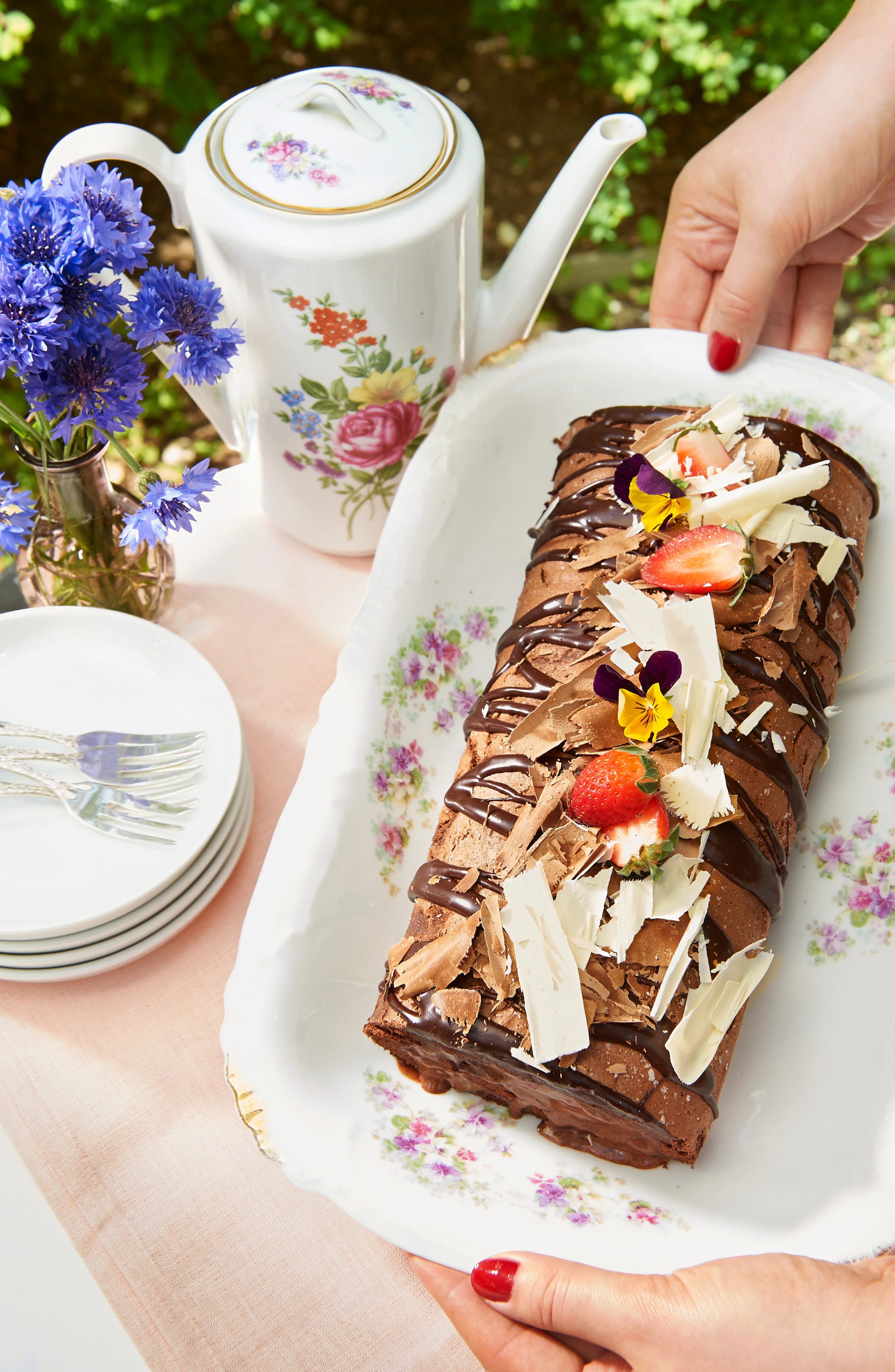 Schokolade-Eis-Roulade