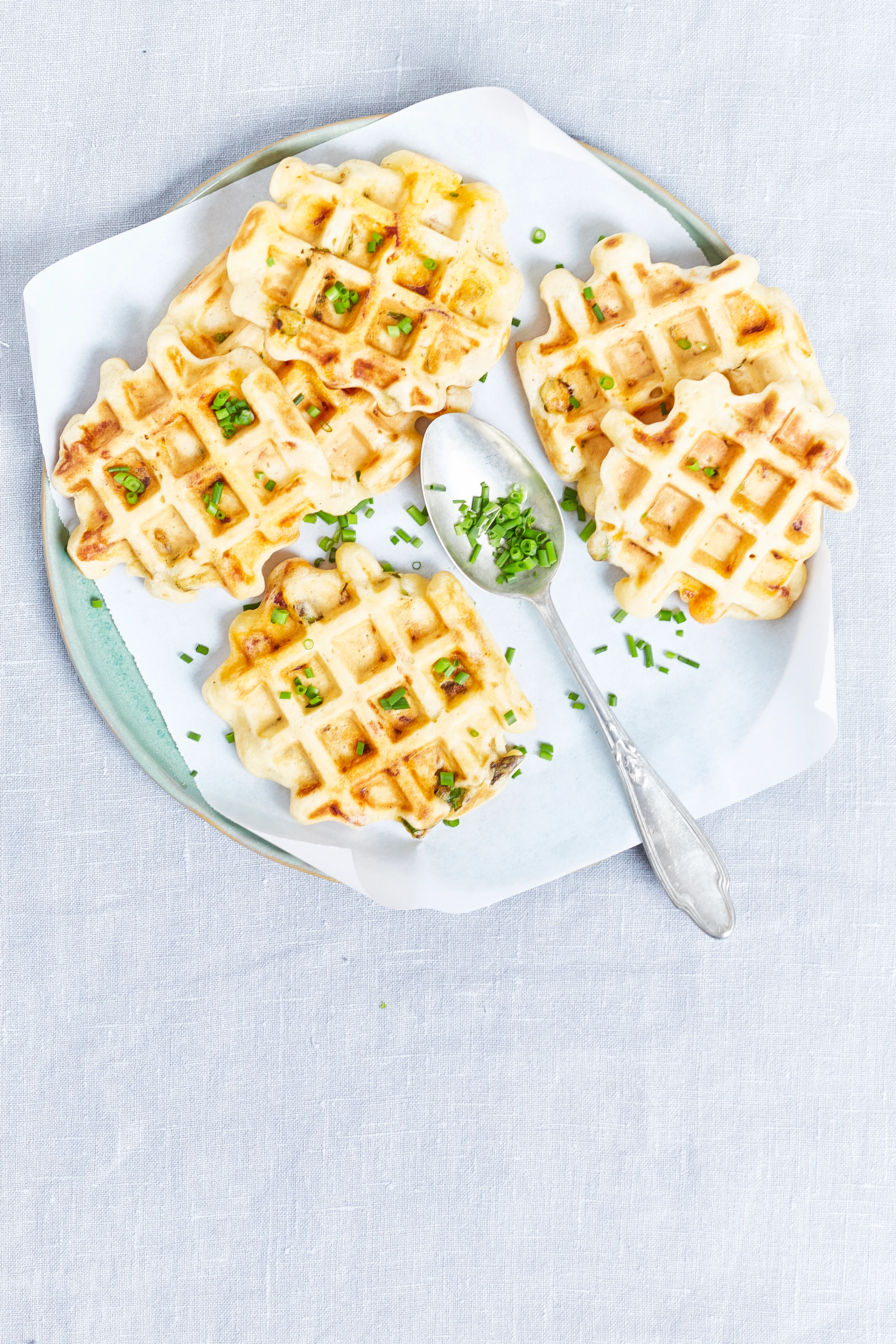 Spargel-Chorizo-Waffeln