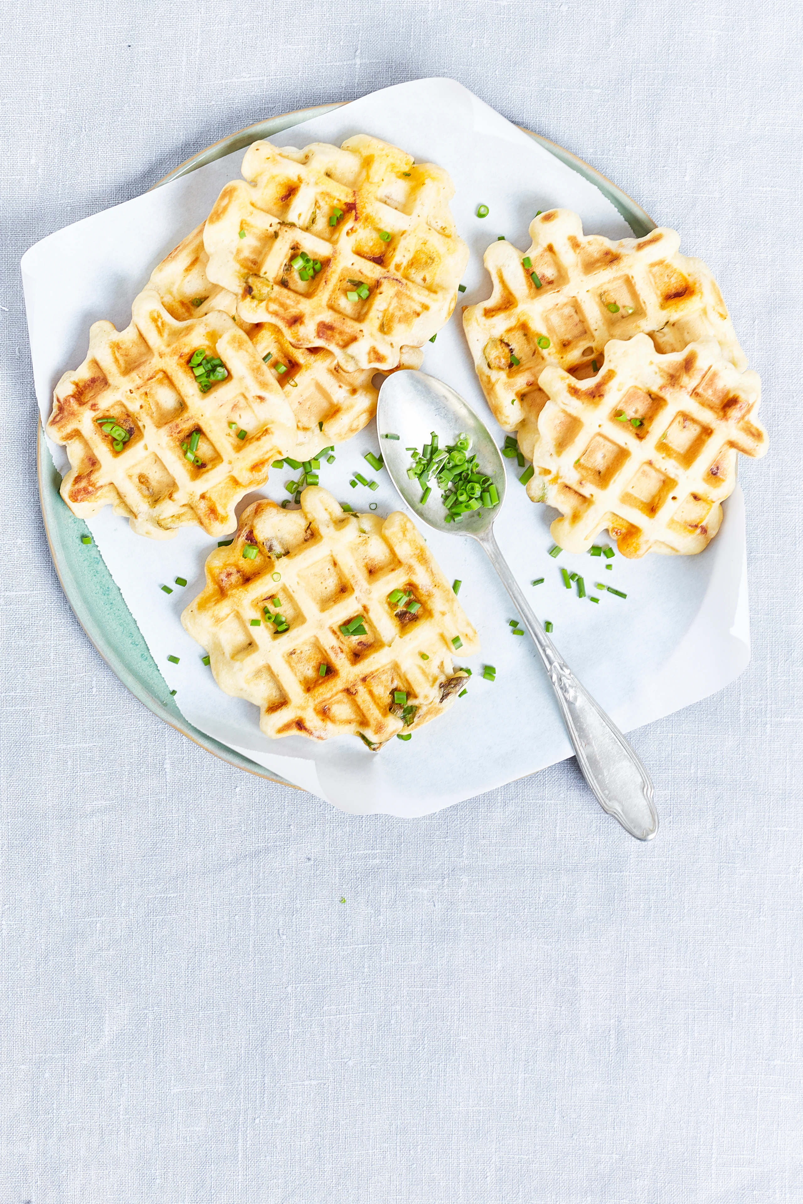 Spargel-Chorizo-Waffeln