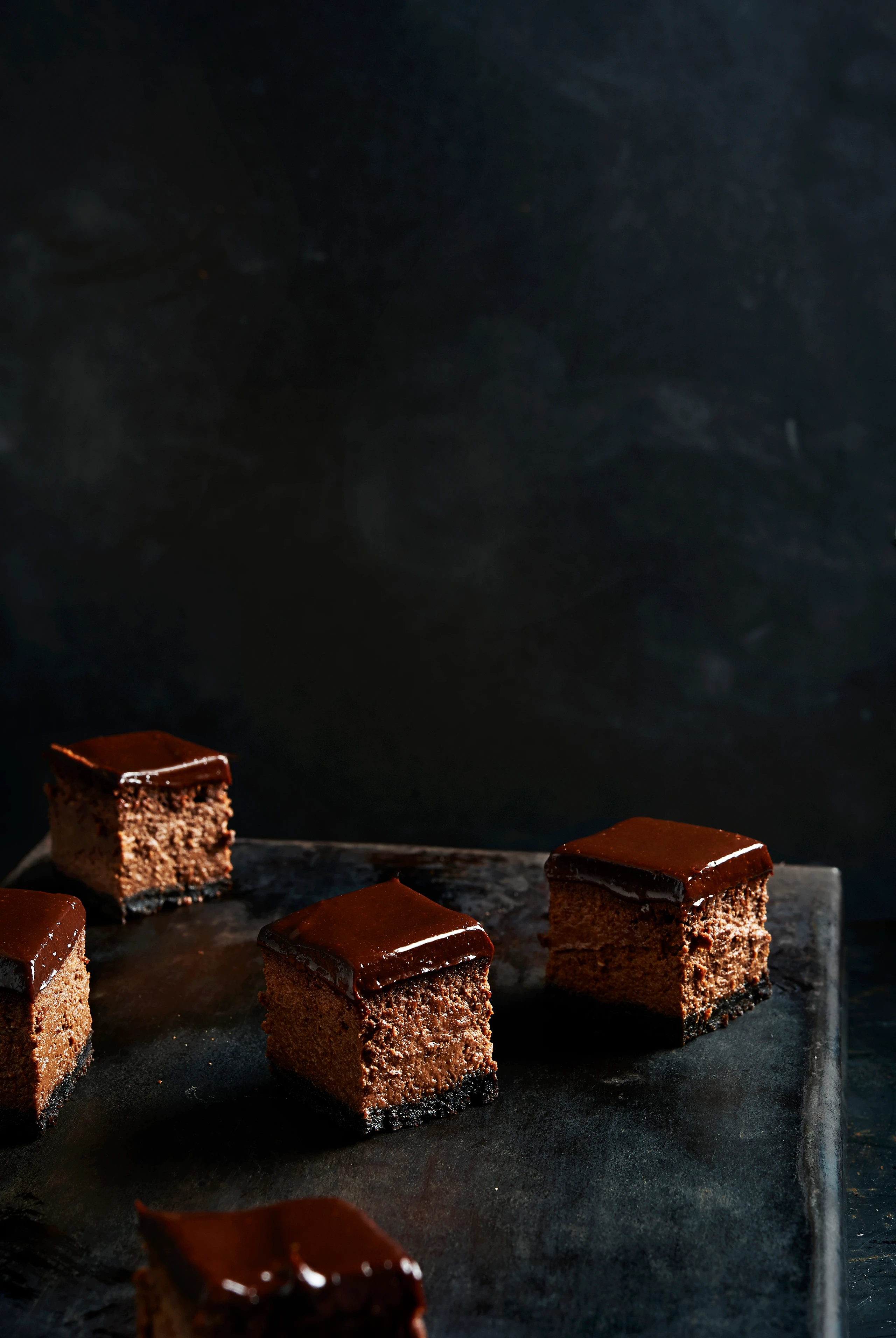 Dreifache Schoko-Petit-Fours