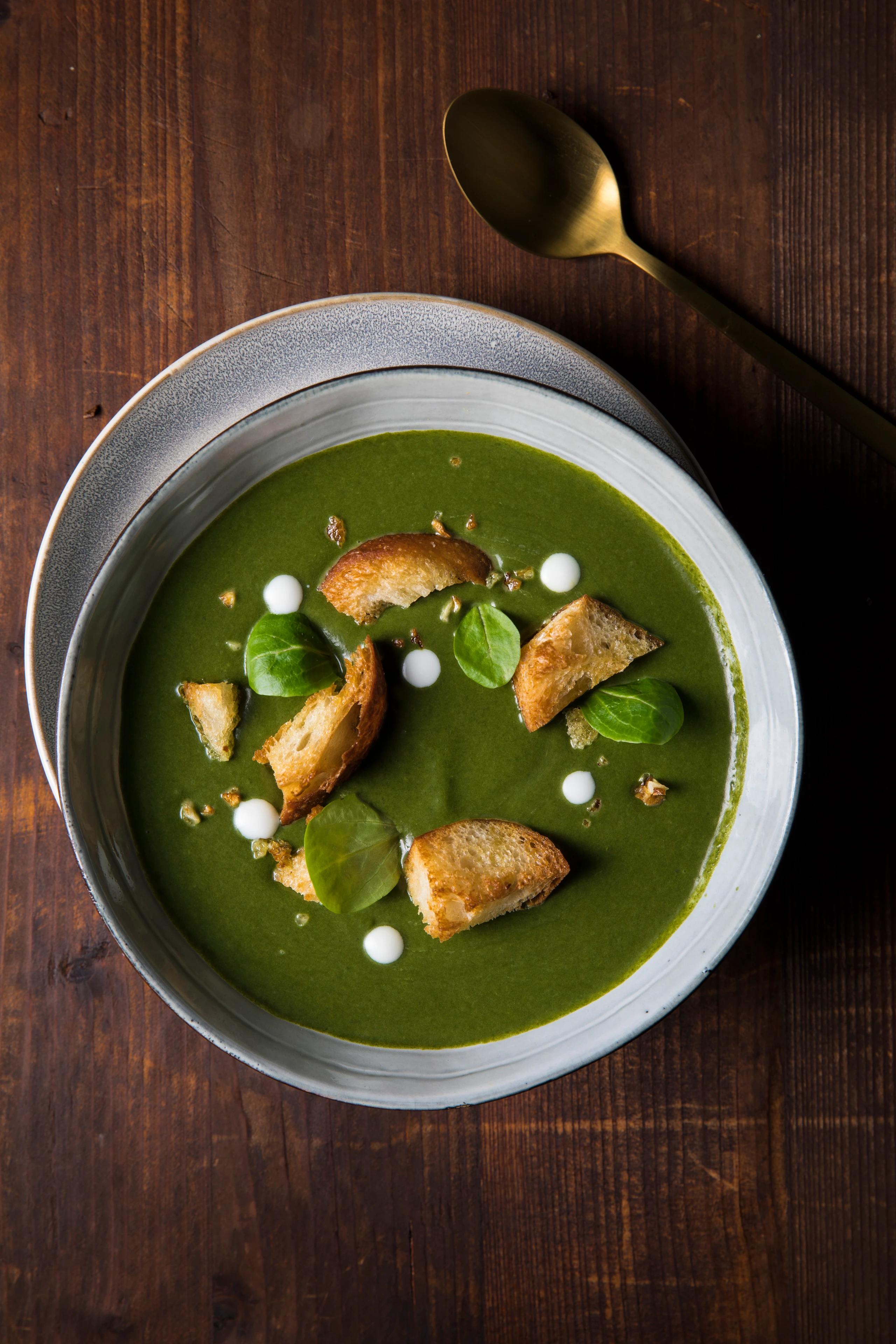 Spinat-Kokossuppe