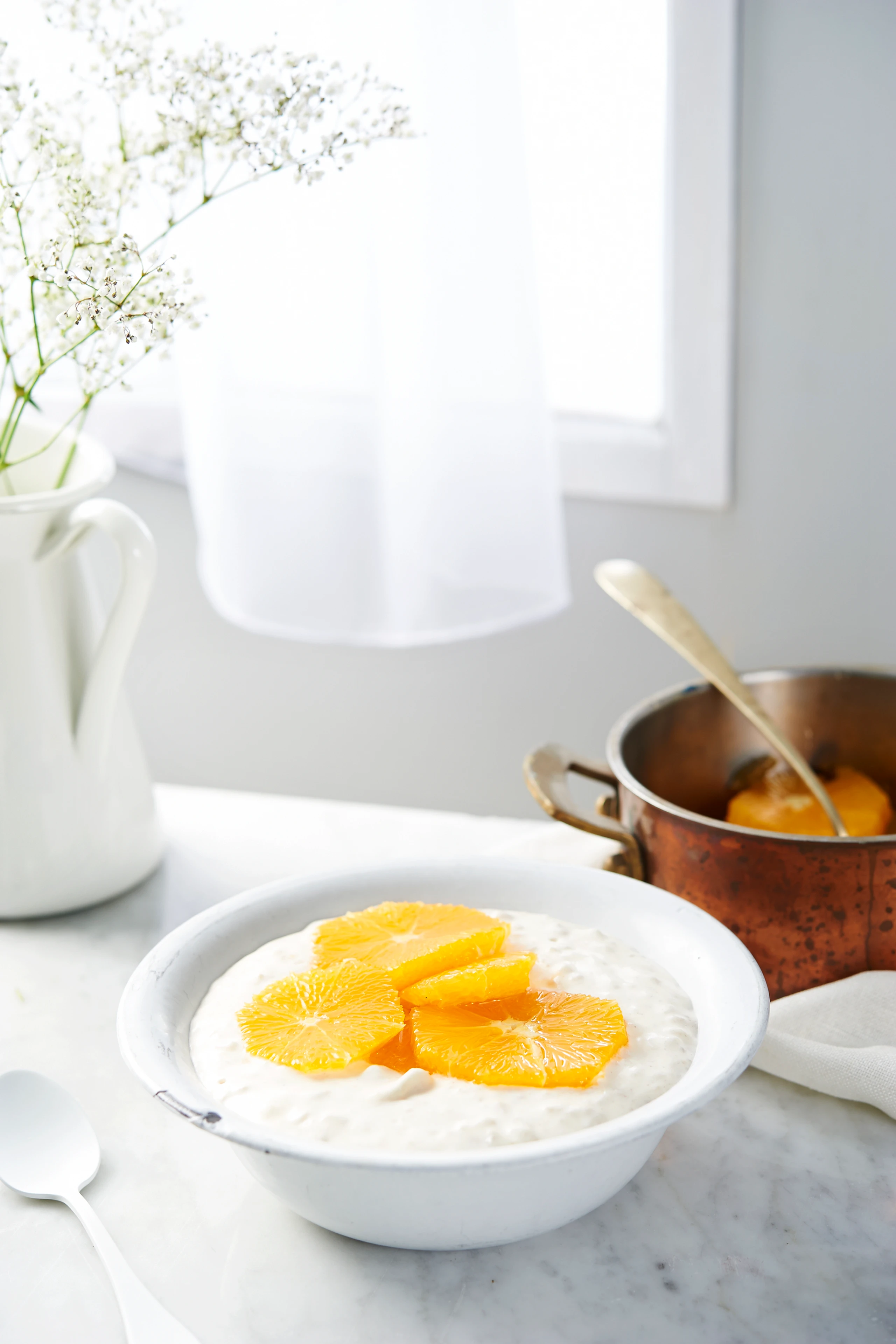 Milchreis mit marinierten Orangen