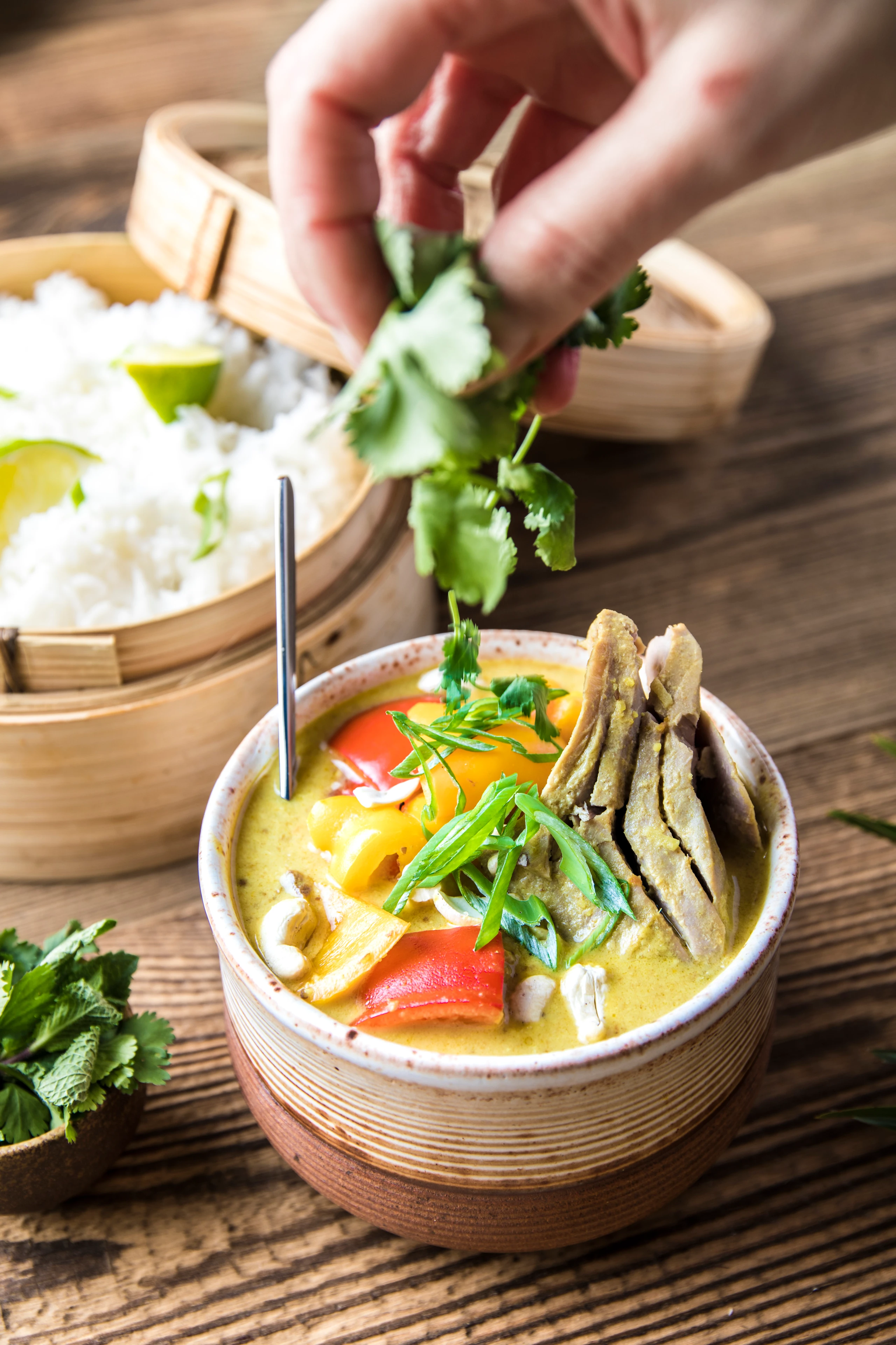 Thunfisch-Curry mit gedämpftem Jasminreis