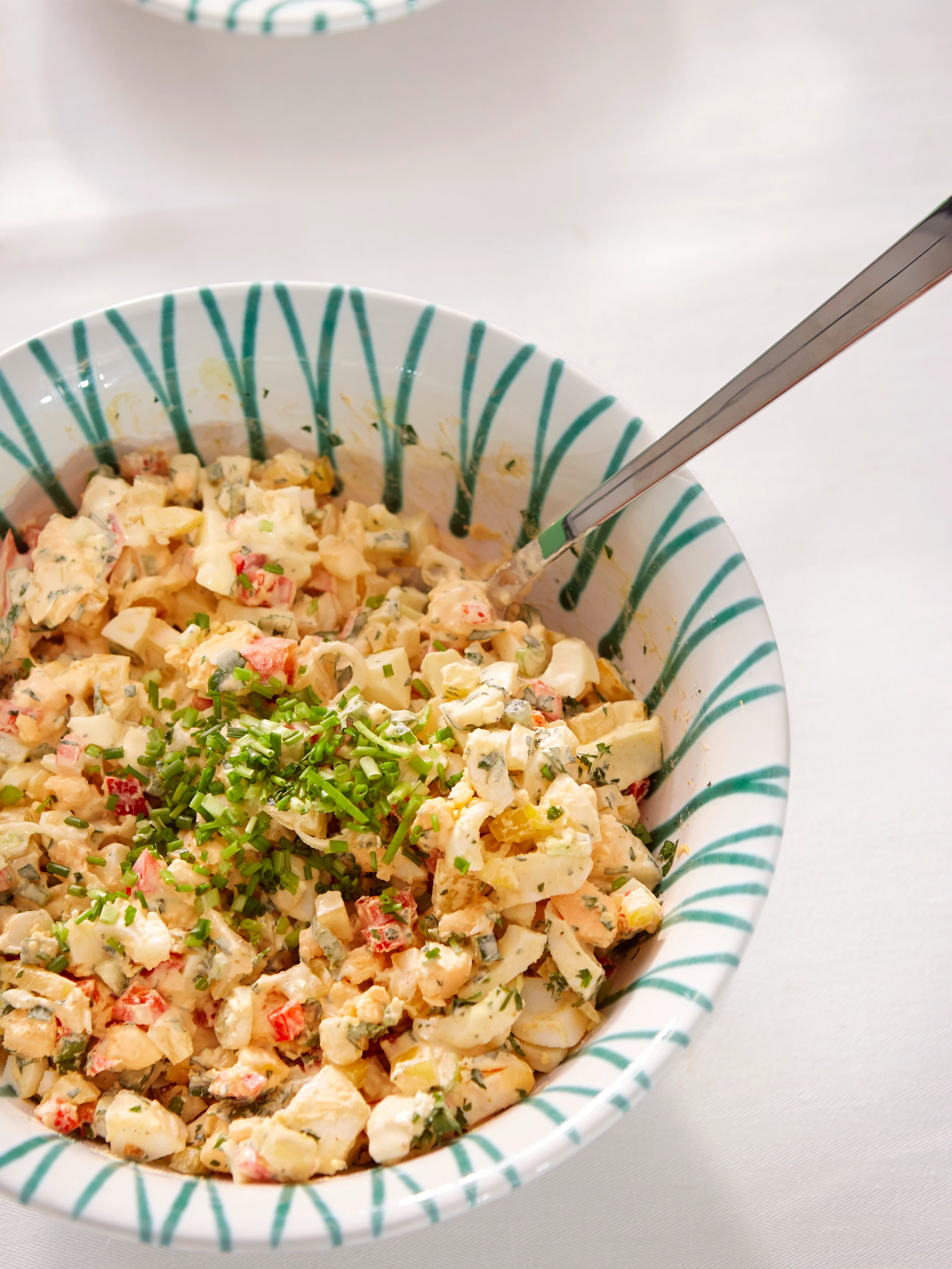 Eiersalat mit Curry und Gemüse