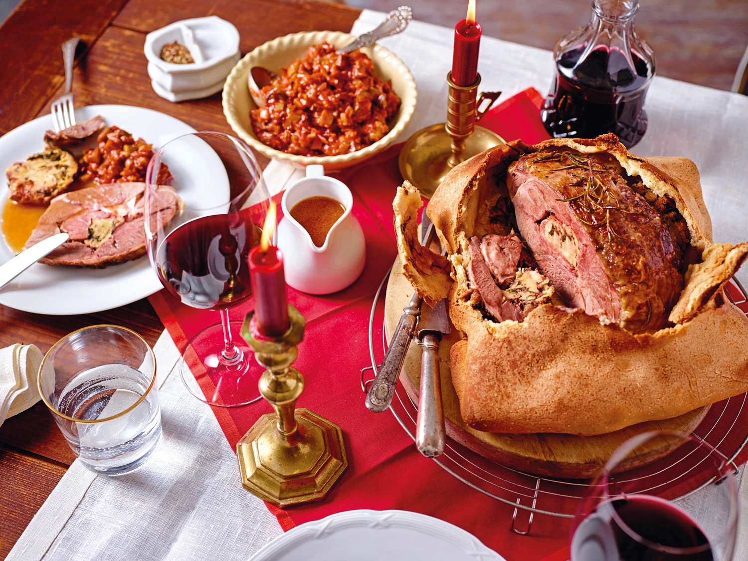 Lammschlegel in der Salzkruste