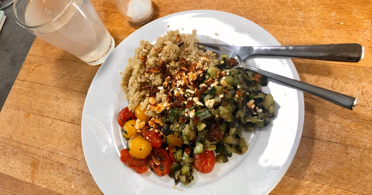 Quinoa Mit Gemse Und Feta