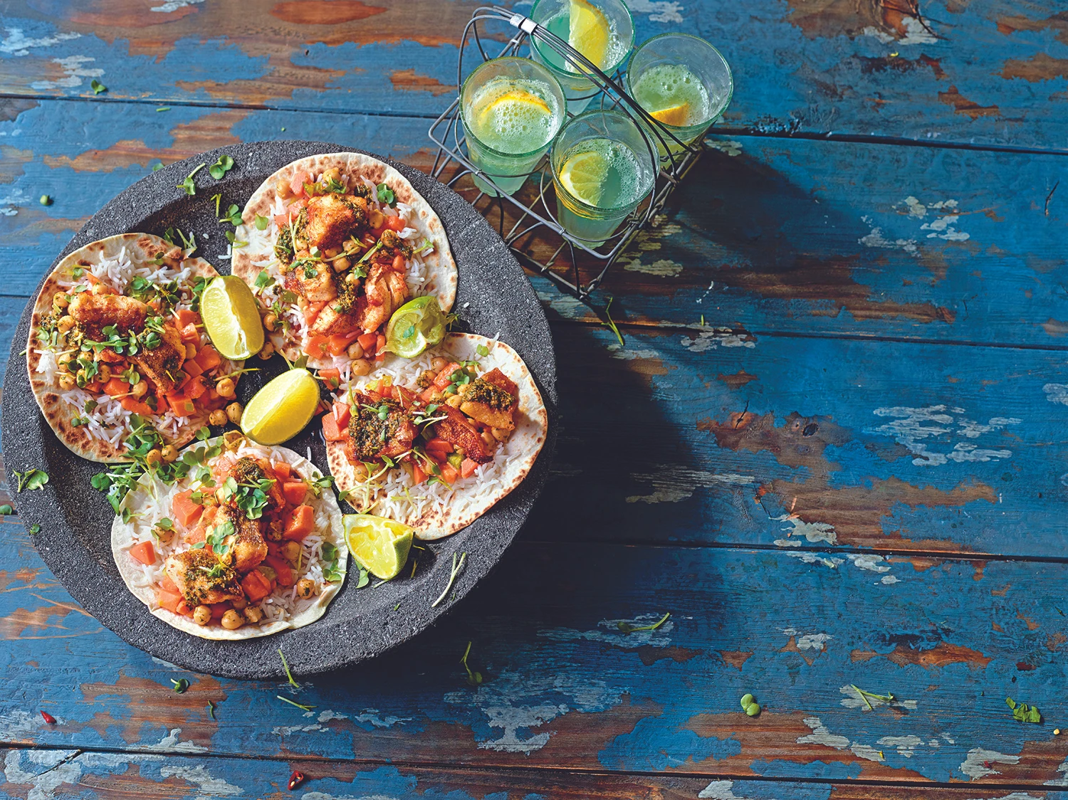 Pez borracho: Tacos mit Zander, Kichererbsen und Tequila