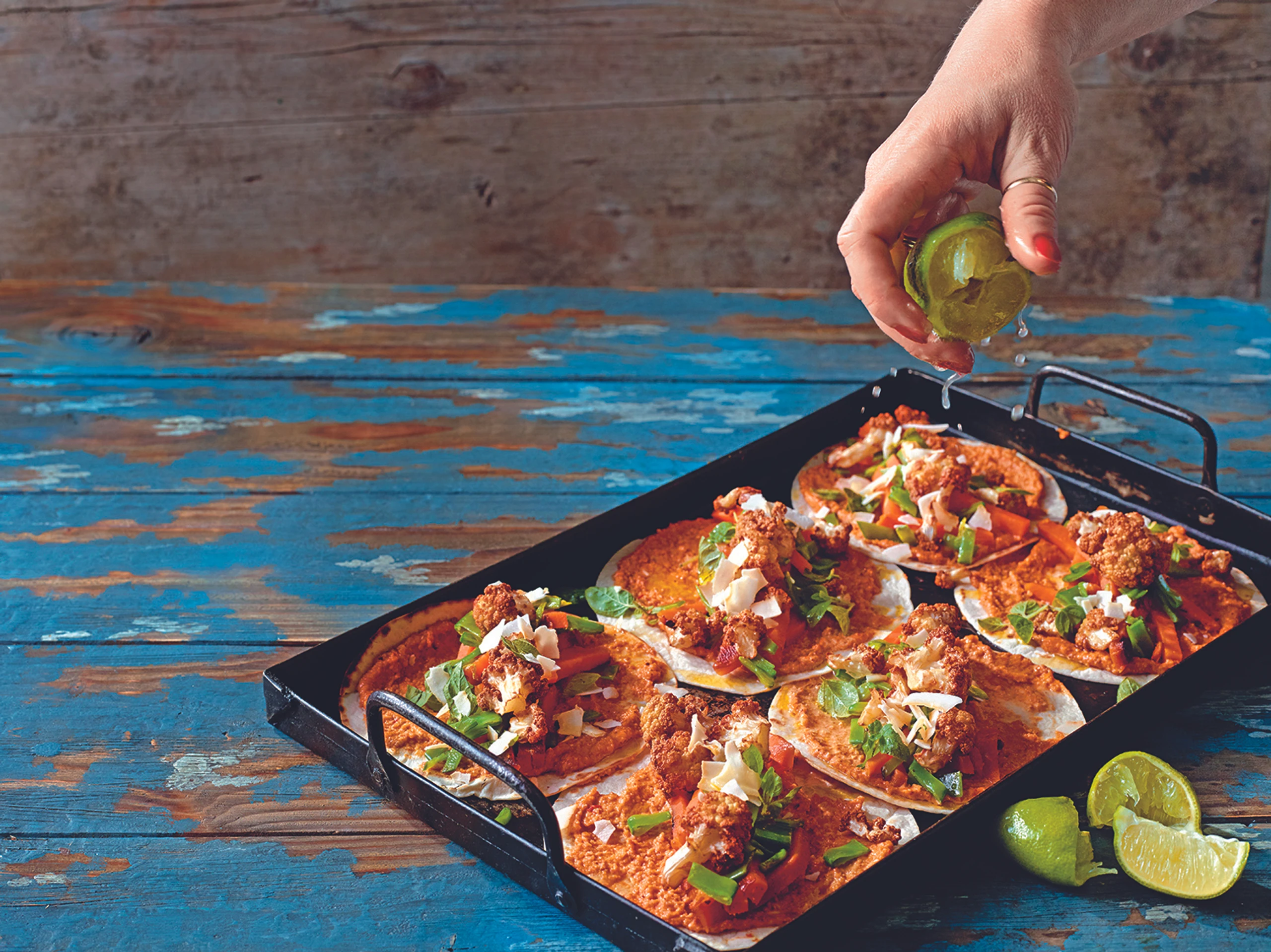 La vida es bella: Tacos mit Karfiol, Süßkartoffel und Cashews