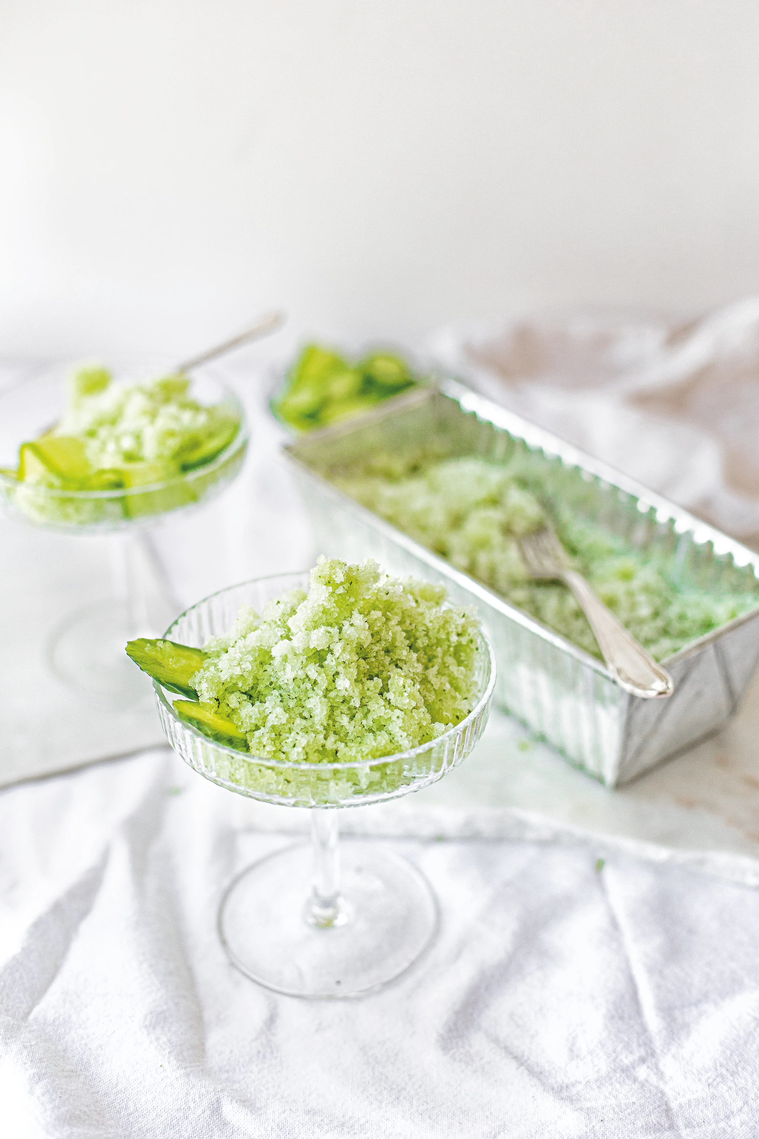 Gurken-Holunder-Granita