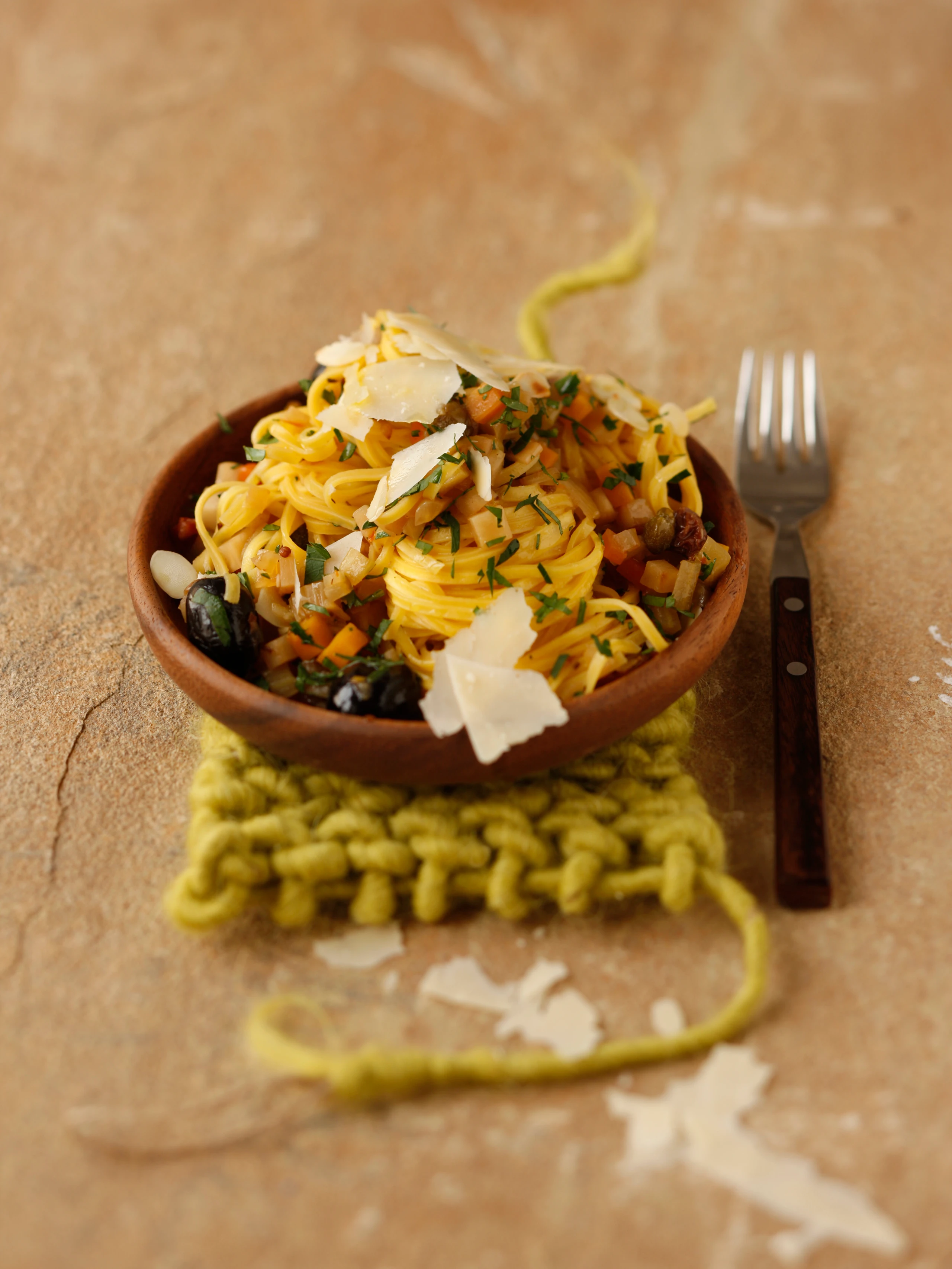 Tagliatelle mit Wurzelcaponata