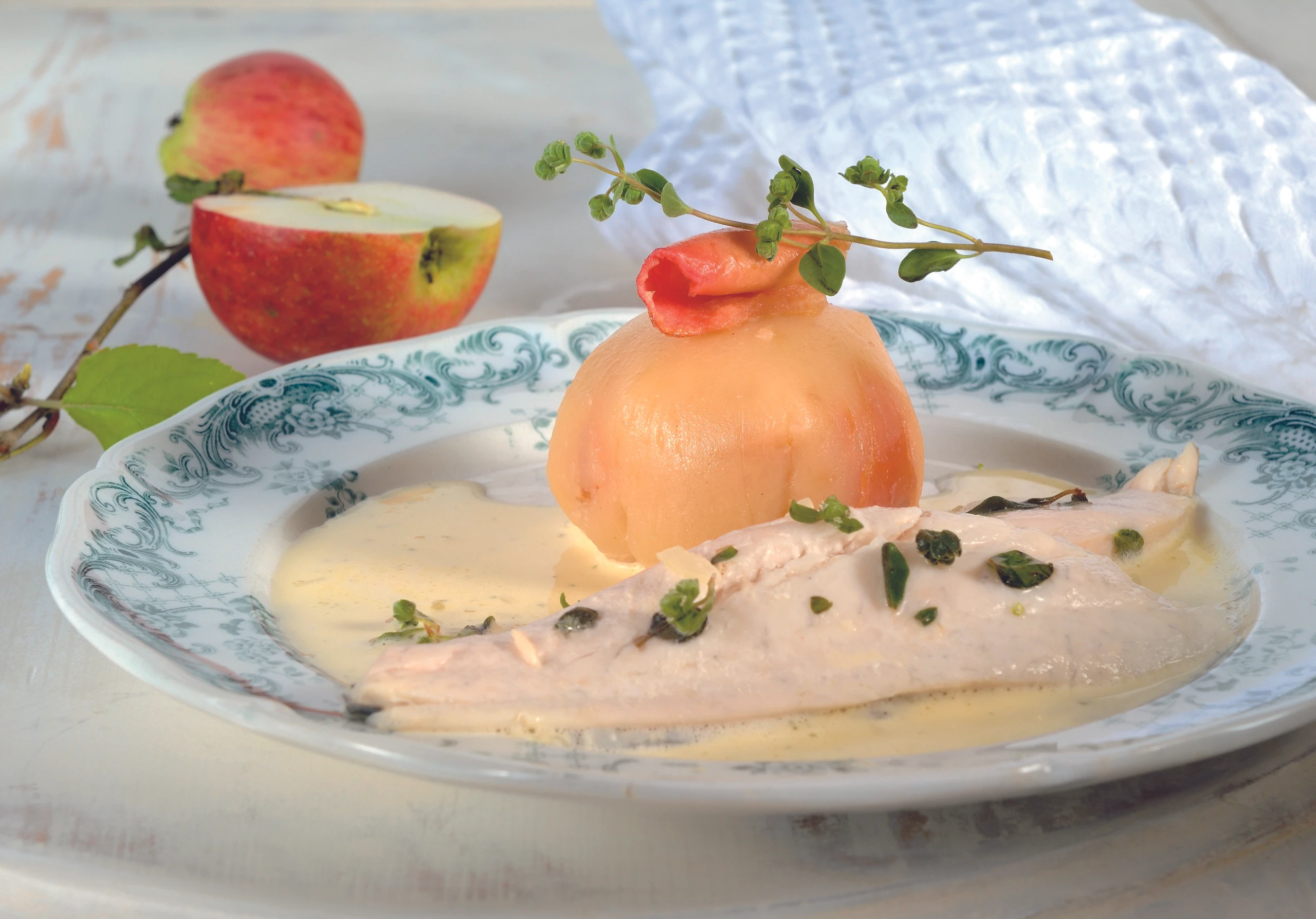 Bratapfelsulz mit Karpfenfilets