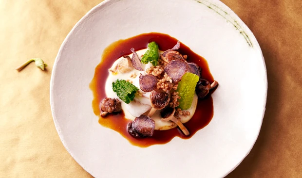 Confierter Kabeljau auf Erdäpfelschaum