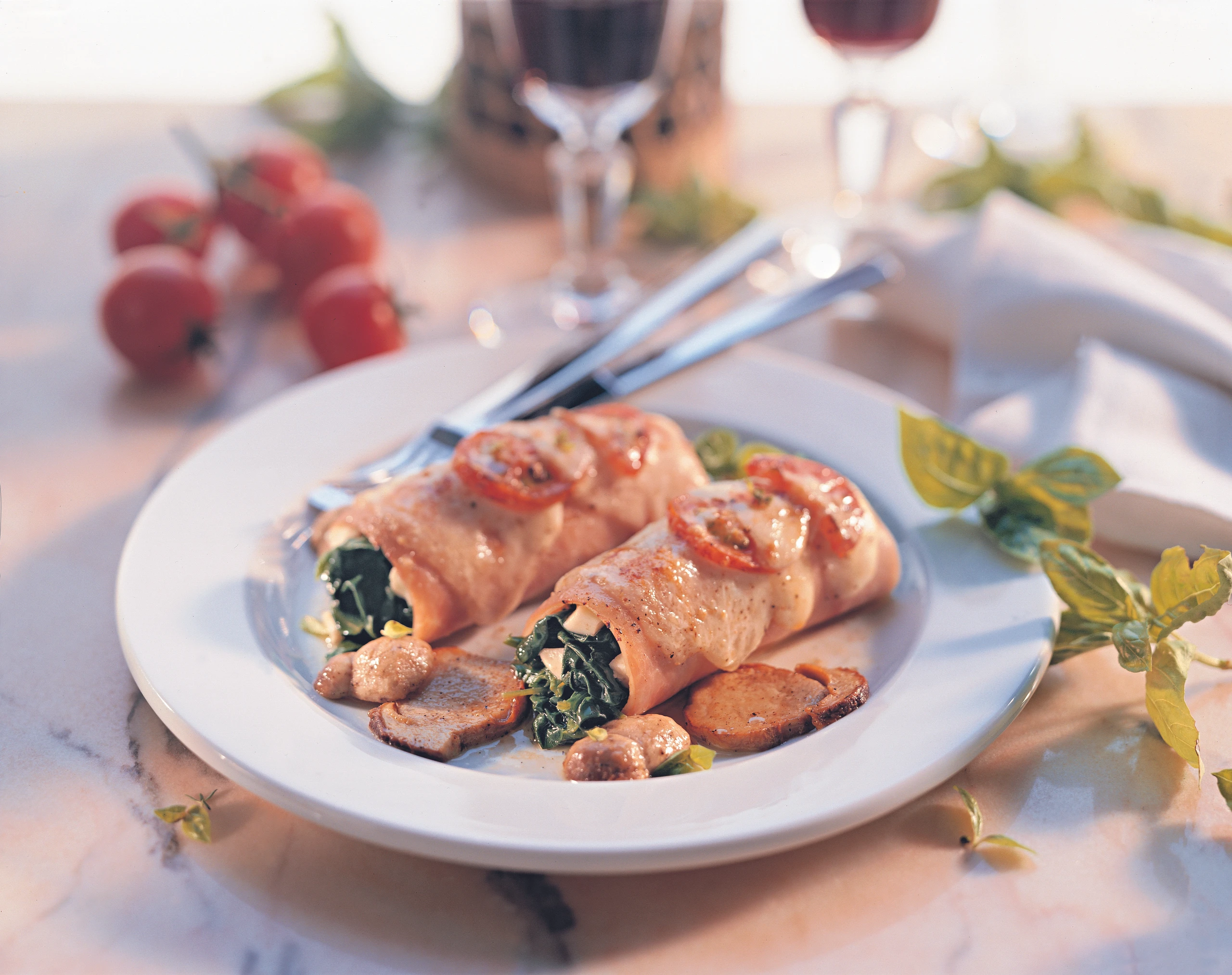 Überbackene Lasagne-Röllchen