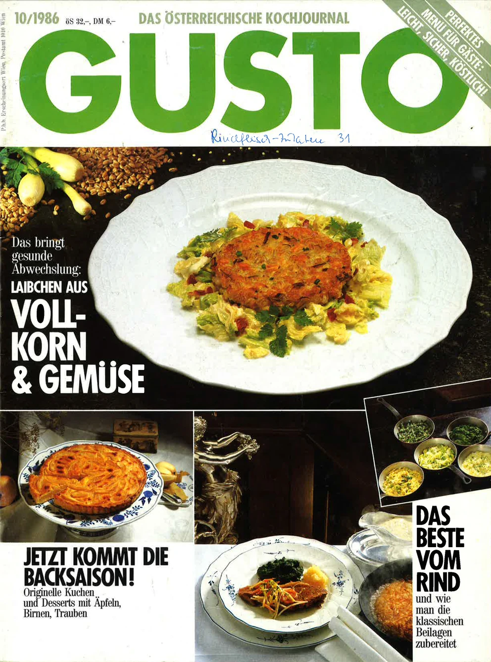 GUSTO.AT Ausgabe - Oktober 1986