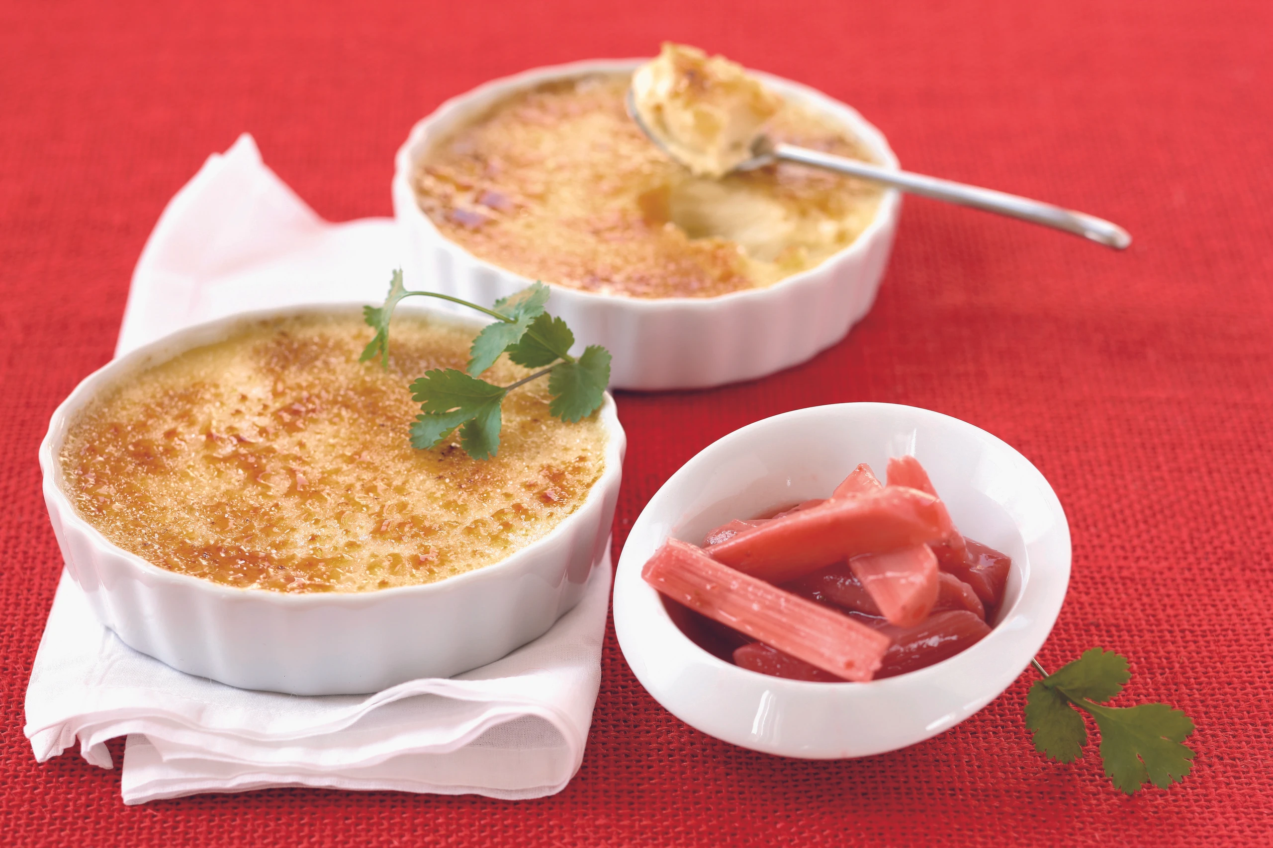 Crème brûlée mit Koriander