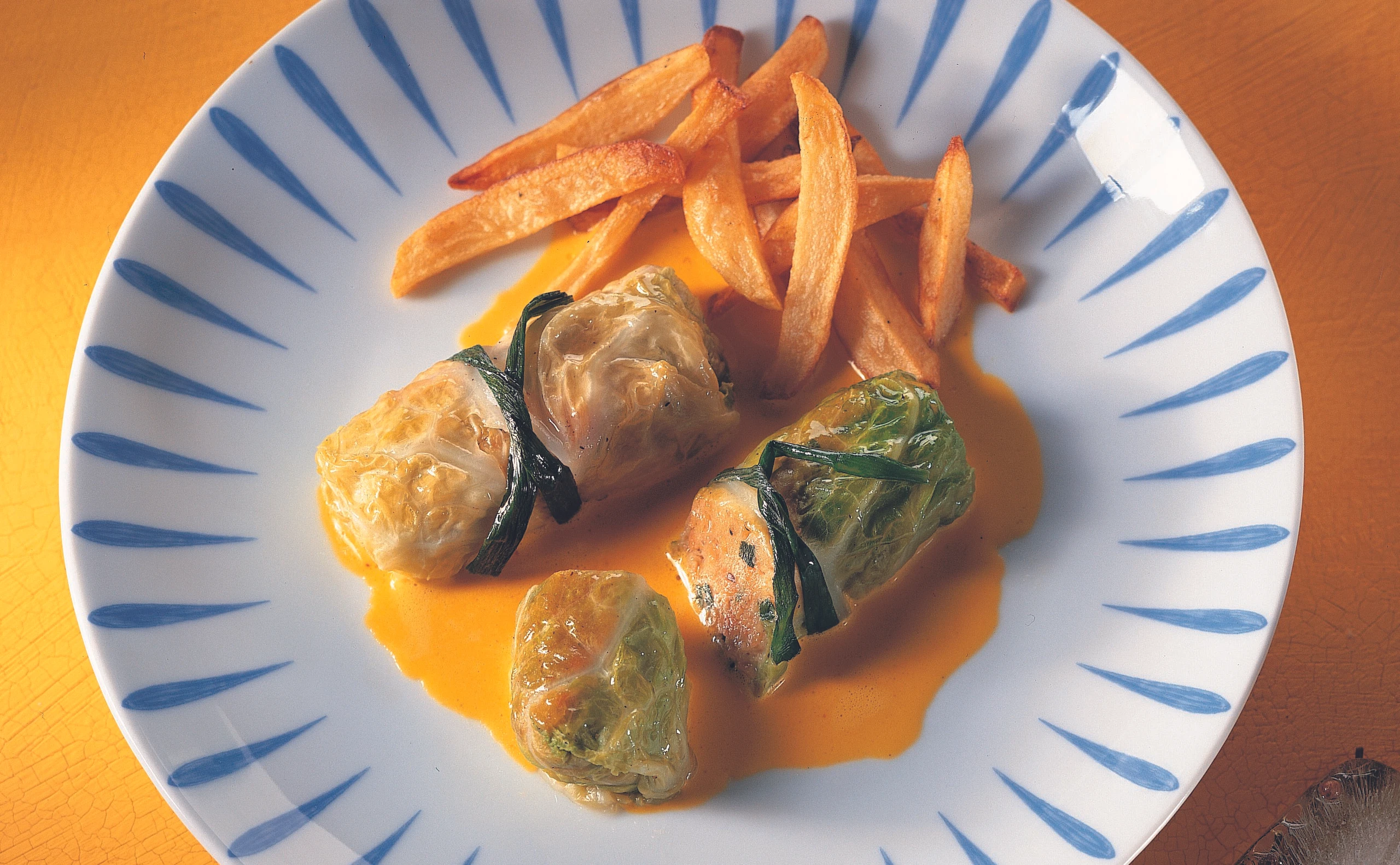 Gedünstete Linsen-Kohlpäckchen